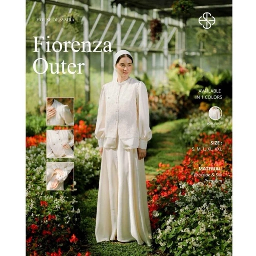 House of Syaira Fiorenza Outer IFW Series –Vest Wanita Brokat Premium & Silk Premium dengan Renda Eksklusif