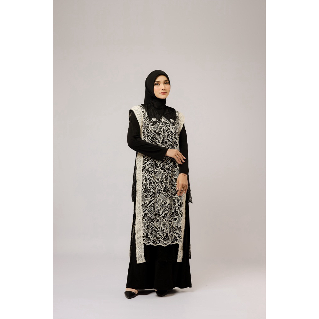 House of Syaira Rayhana Outer - Outer Wanita Premium Lace Elegan Payet Premium