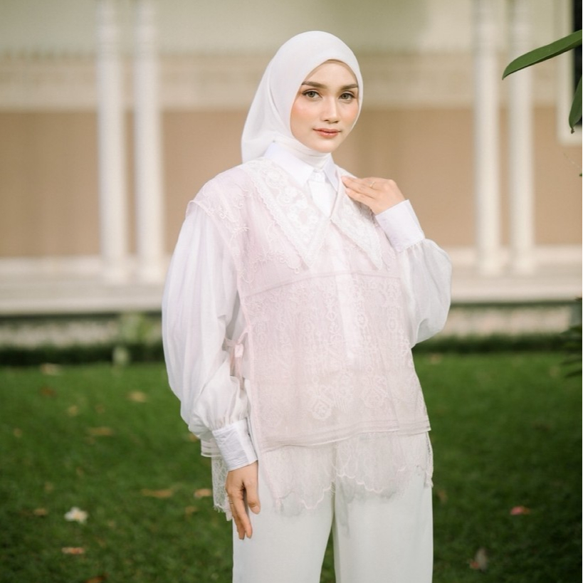 House of Syaira Aminah Outer - Outer Wanita Brokat Embroidery Cantily Premium