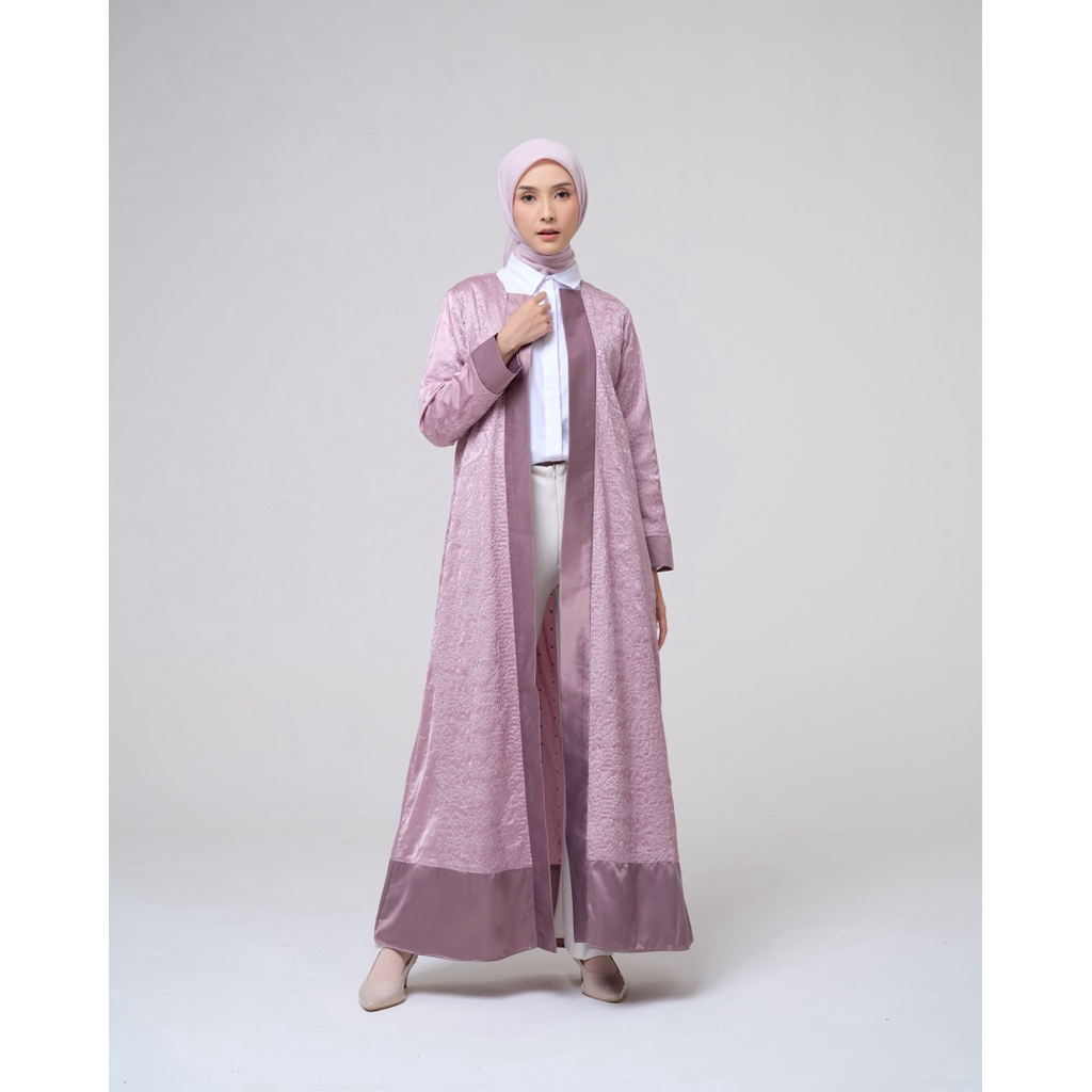 House of Syaira Nuha Outer - Outer Panjang Wanita Motif Timbul Premium Elegan