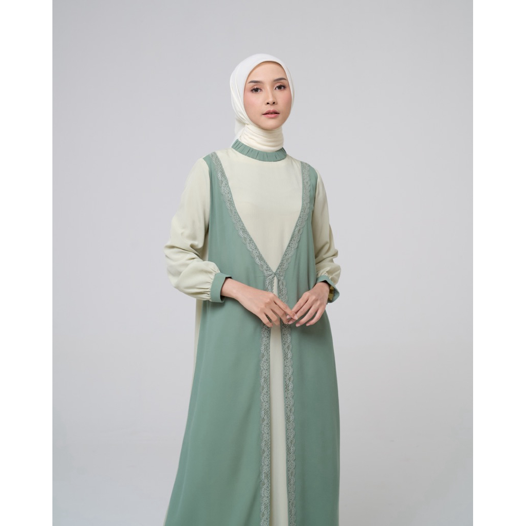 House of Syaira Selma Dress - Dress Wanita Layer Chiffon Flowy Premium