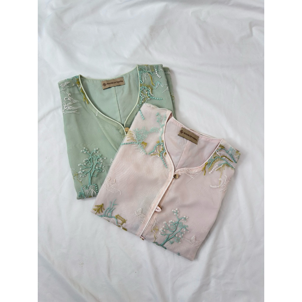 House of Syaira Jinaya Outer -Outer Vest Wanita Bordir Floral Elegan Sleeveless