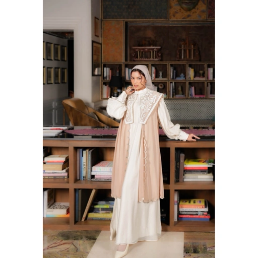 House of Syaira Nayyara Dress Semanggi Series - Dress Wanita Maxi Renda Bordir Payet Elegan
