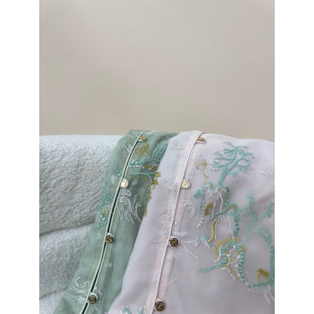 House of Syaira Jinaya Outer -Outer Vest Wanita Bordir Floral Elegan Sleeveless