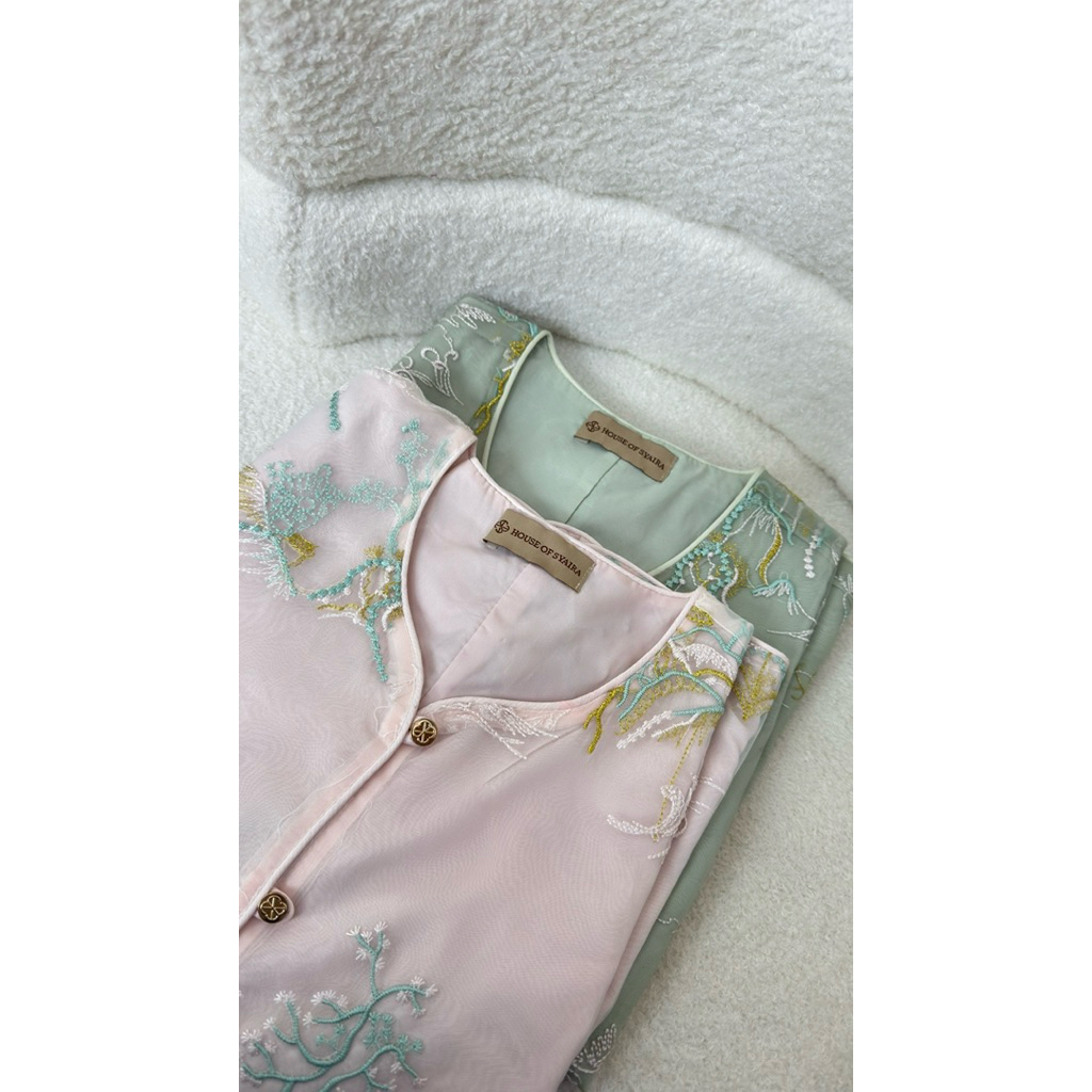 House of Syaira Jinaya Outer -Outer Vest Wanita Bordir Floral Elegan Sleeveless