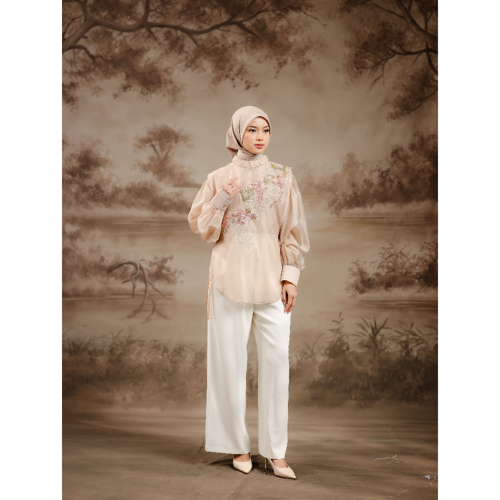 House of Syaira Kirana Outer - Outer Apron Wanita Glasse Premium Embroidery Payet