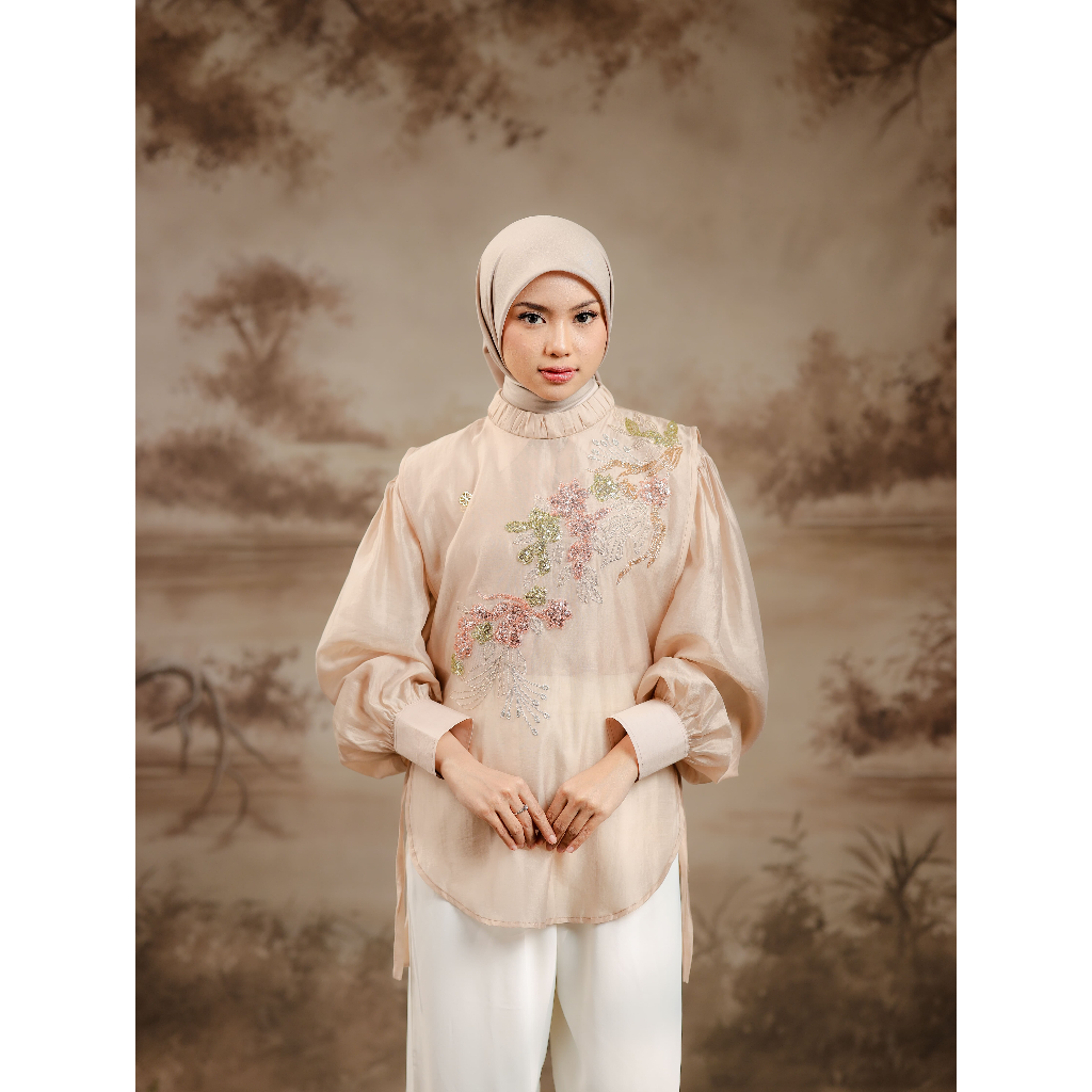 House of Syaira Kirana Outer - Outer Apron Wanita Glasse Premium Embroidery Payet