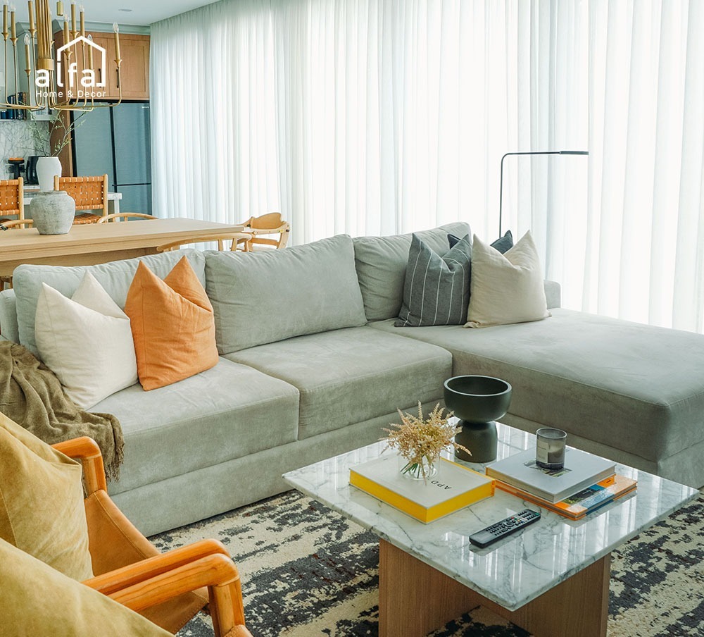 Sofa L 4 Seater By Alfa Home Decor
