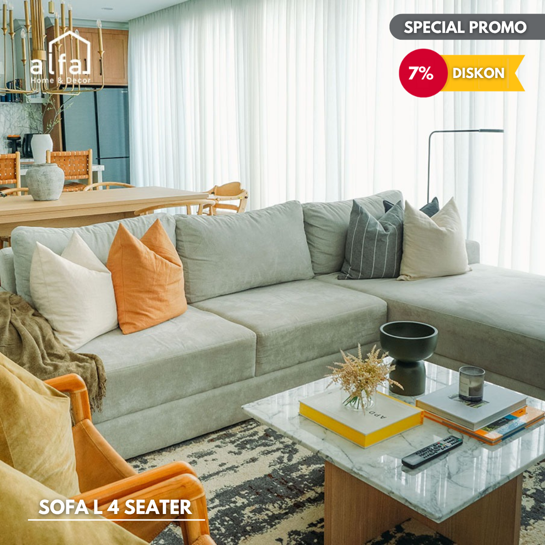 Sofa 4 Seater Special Promo