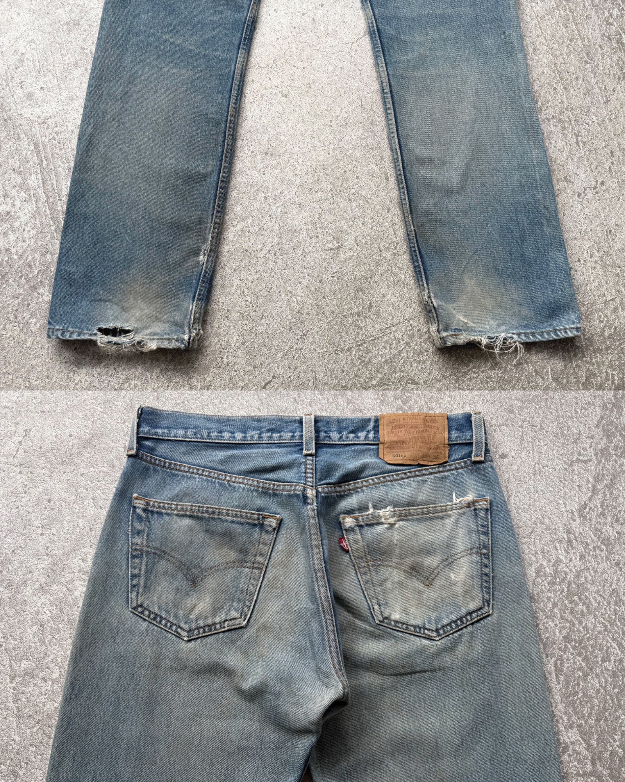 Vintage 2000s Levi's 501xx Distressed Mudwash Jeans