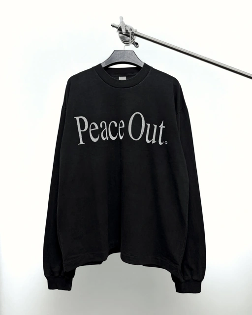 PEACE OUT T-SHIRT FADED BLACK