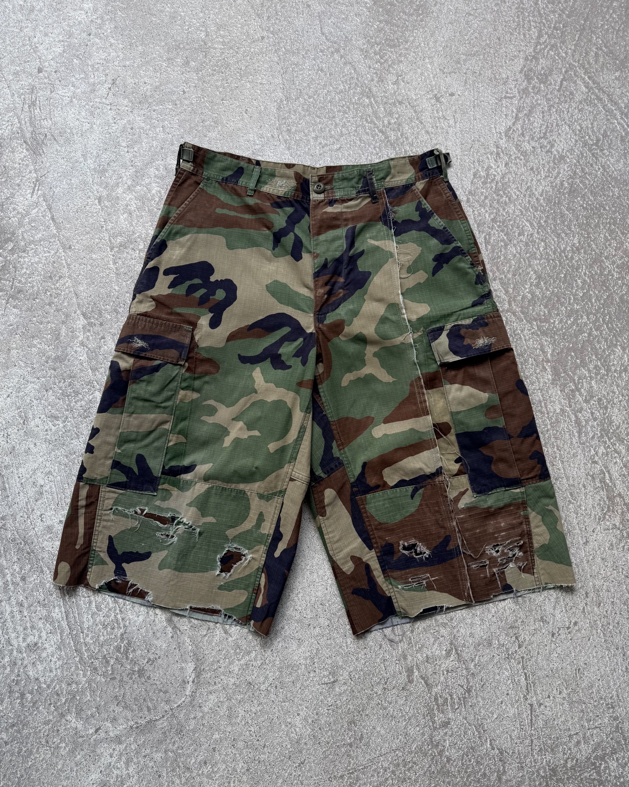 Reworked 1980s US Army Camo Shorts
