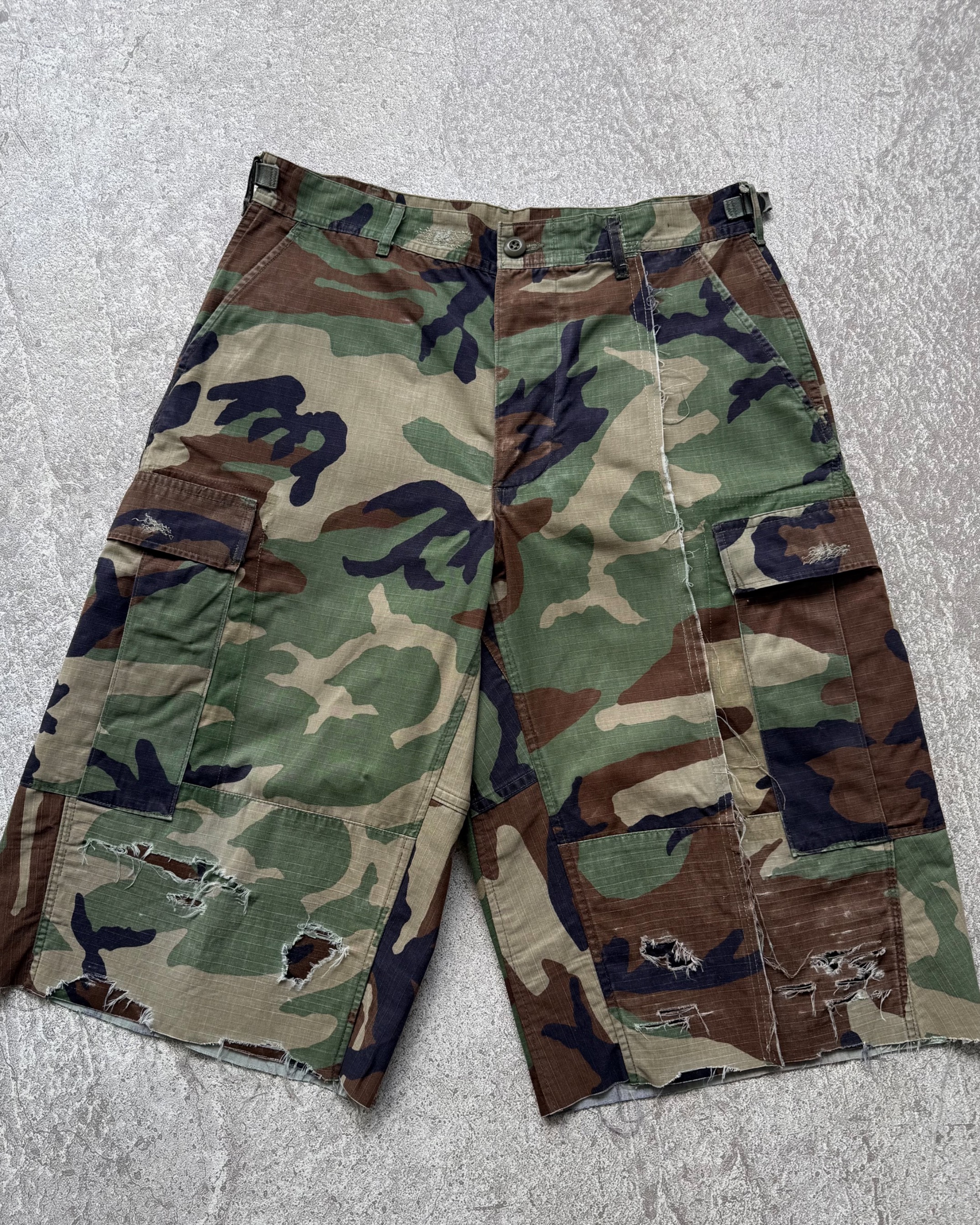 Reworked 1980s US Army Camo Shorts