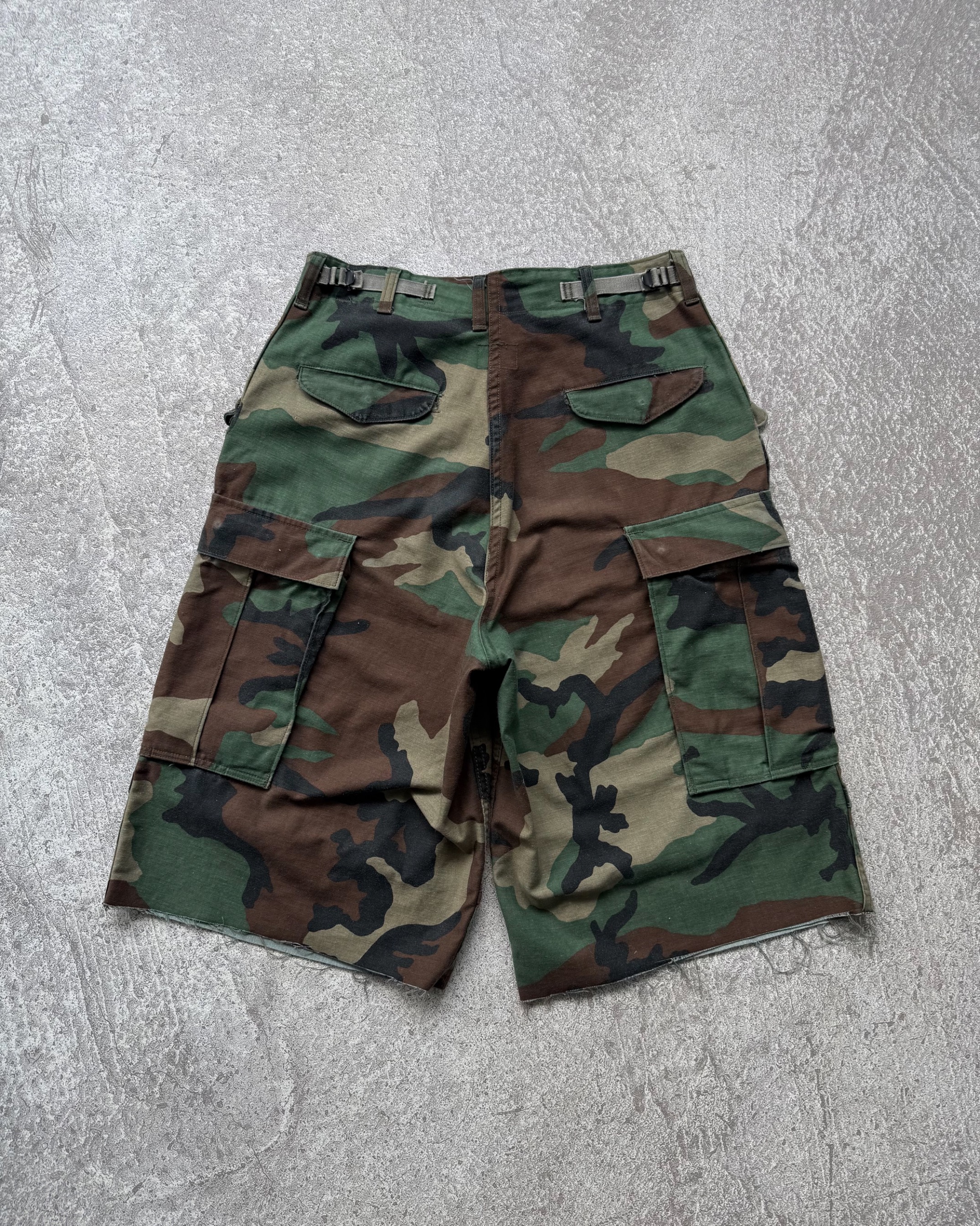 Reworked 1980s US Army M65 Camo Shorts