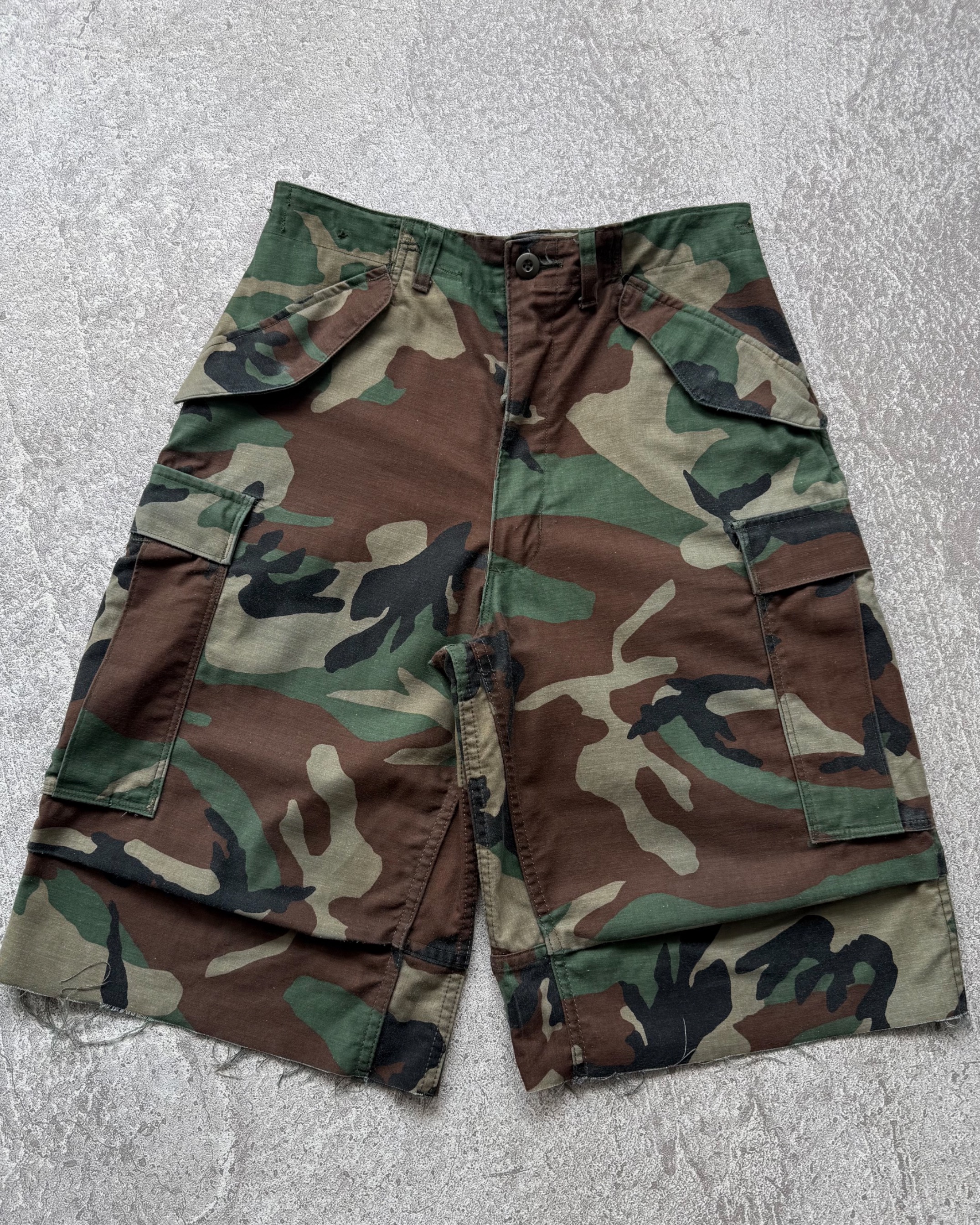 Reworked 1980s US Army M65 Camo Shorts