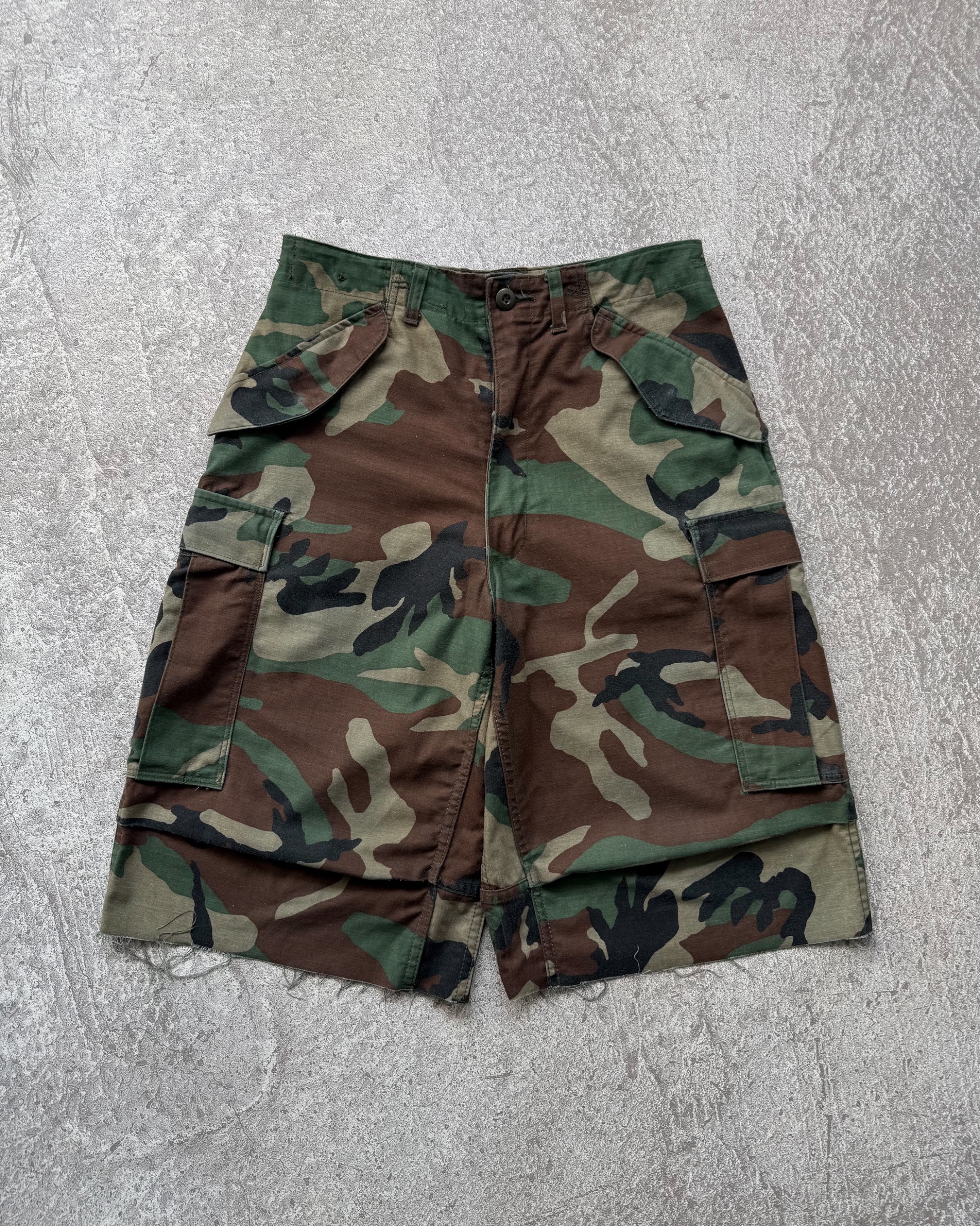 Reworked 1980s US Army M65 Camo Shorts