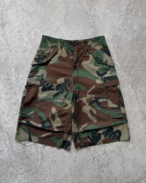 Reworked 1980s US Army M65 Camo Shorts