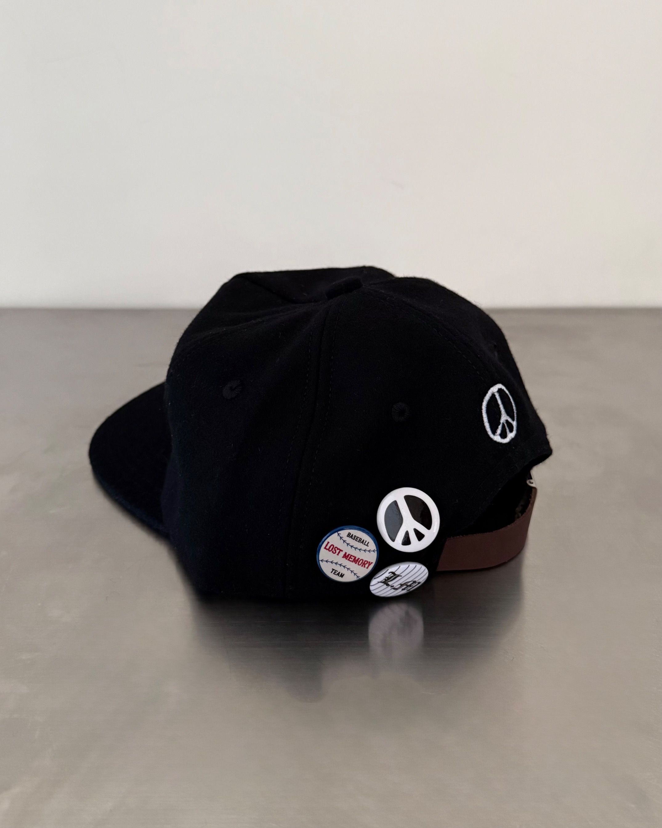 Short Brim Wool Baseball Cap