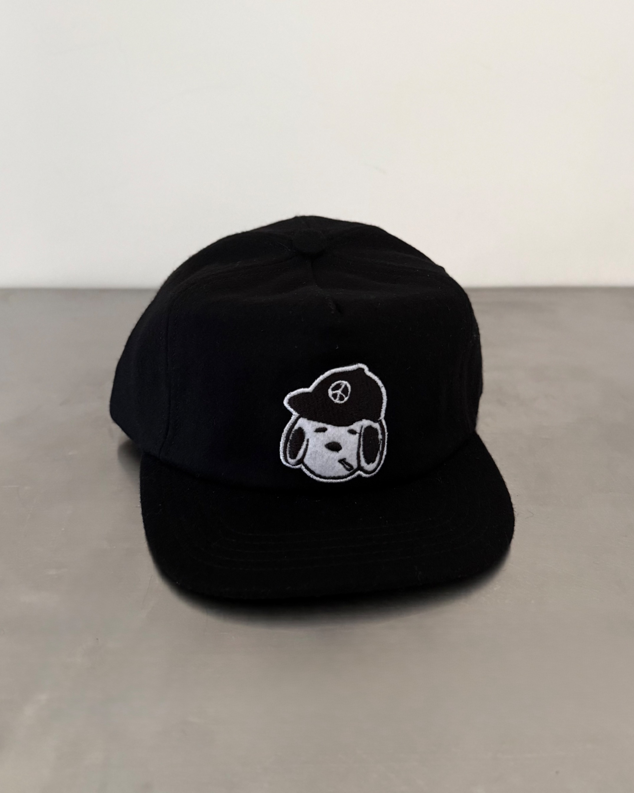 Short Brim Wool Baseball Cap