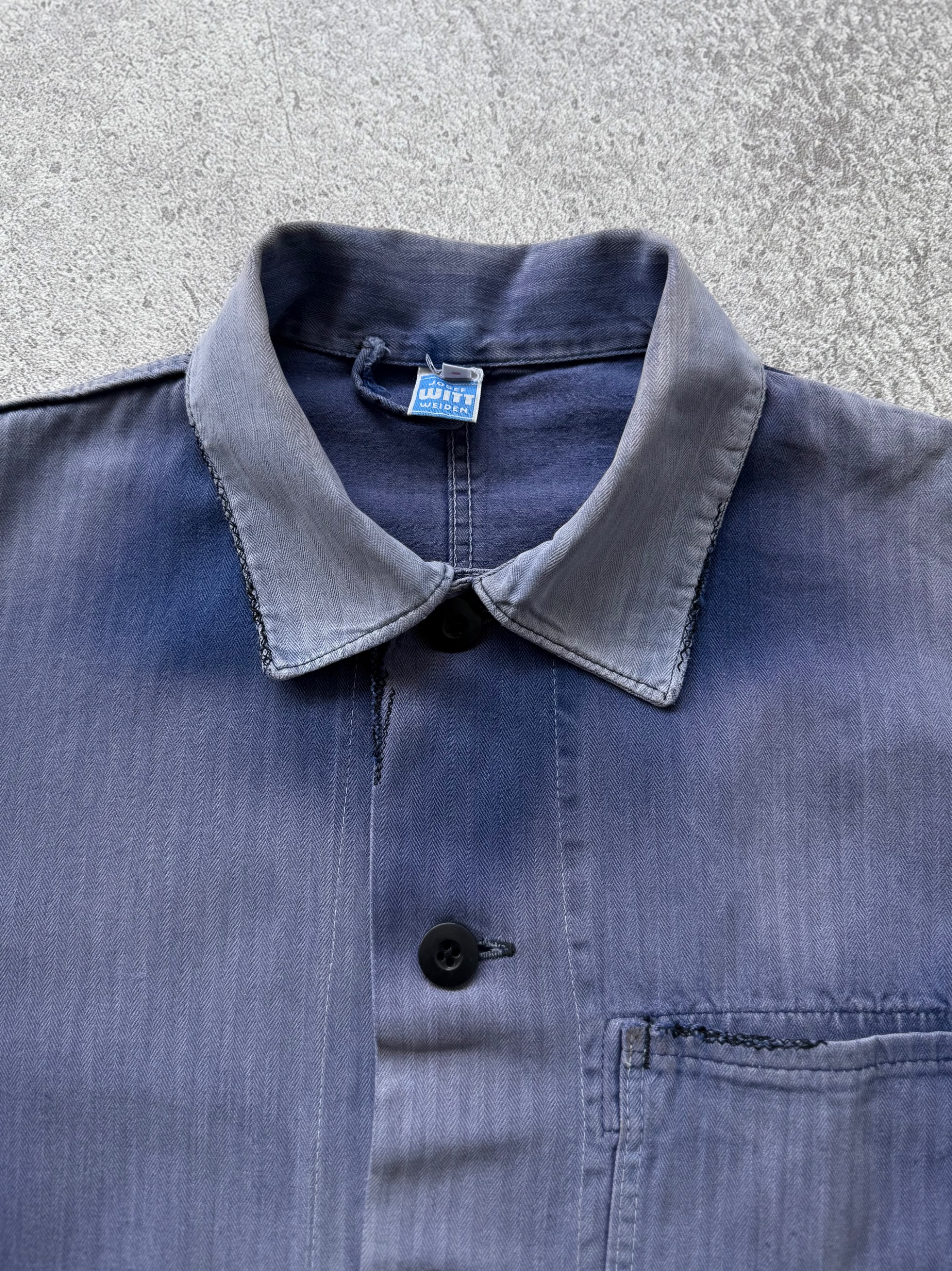 VINTAGE SUNFADED 1960'S HBT GERMAN CHORE JACKET