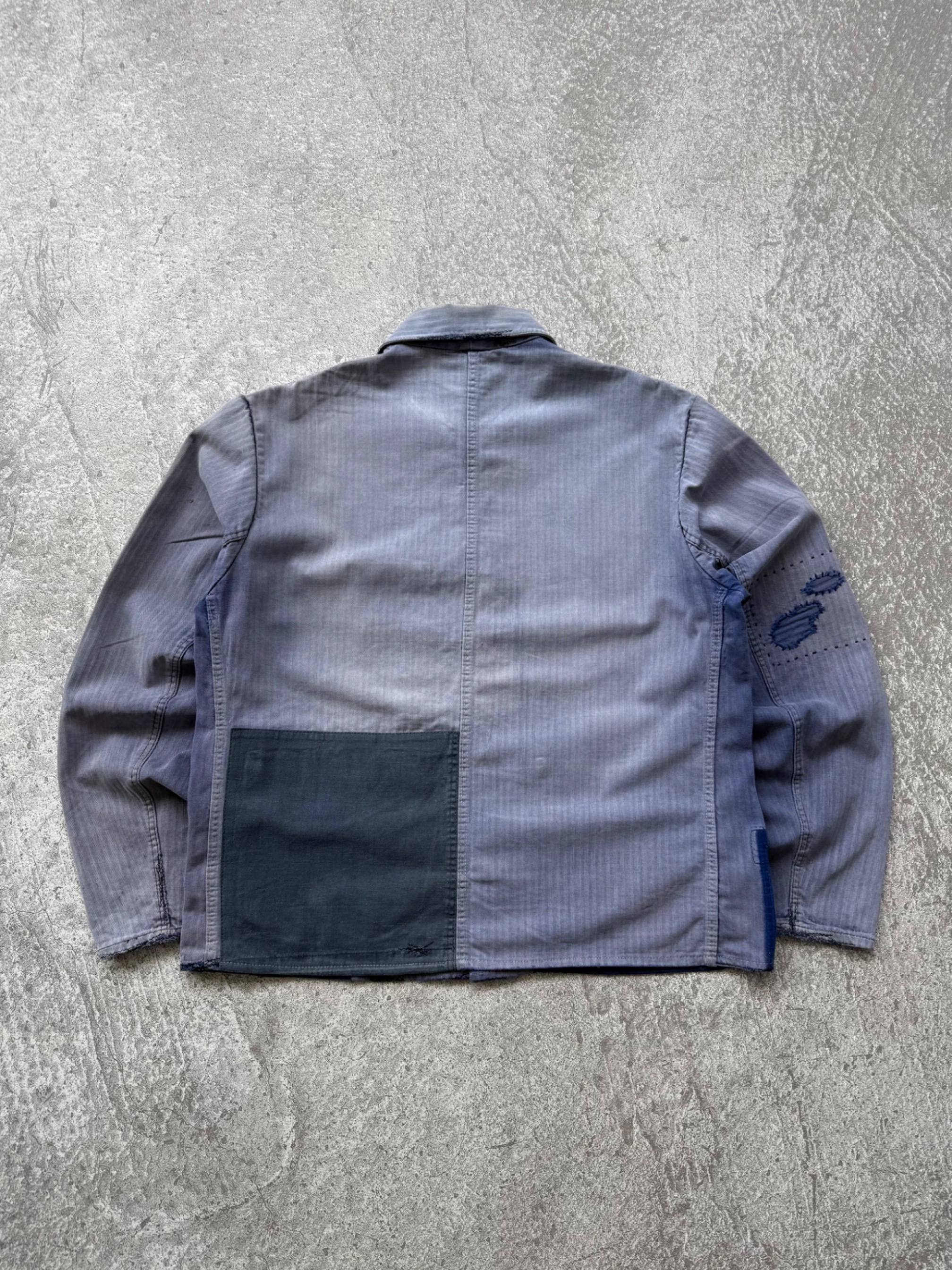 VINTAGE SUNFADED 1960'S HBT GERMAN CHORE JACKET