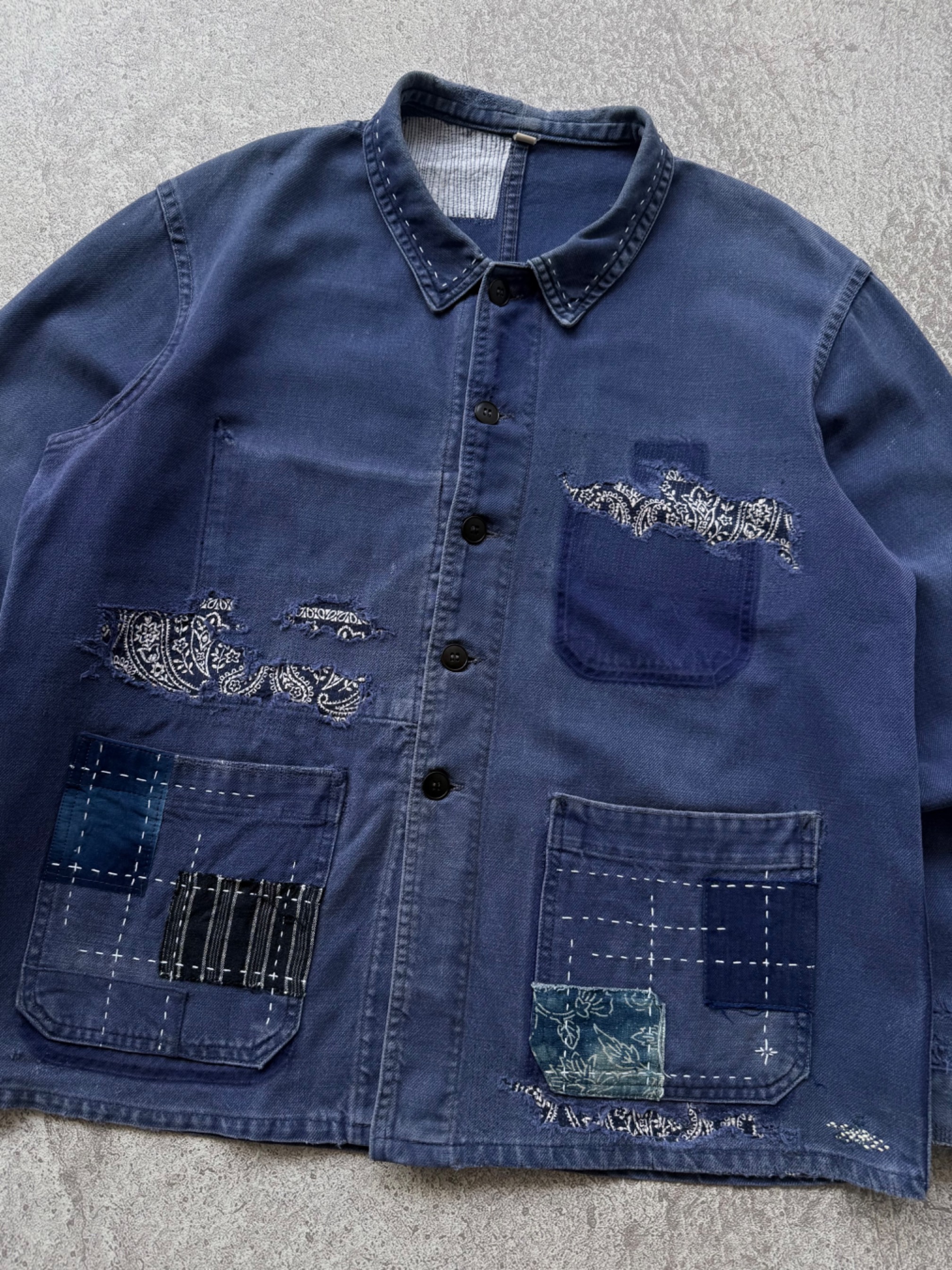 NO.032 REWORKED 1950-1960'S FRENCH WORK JACKET