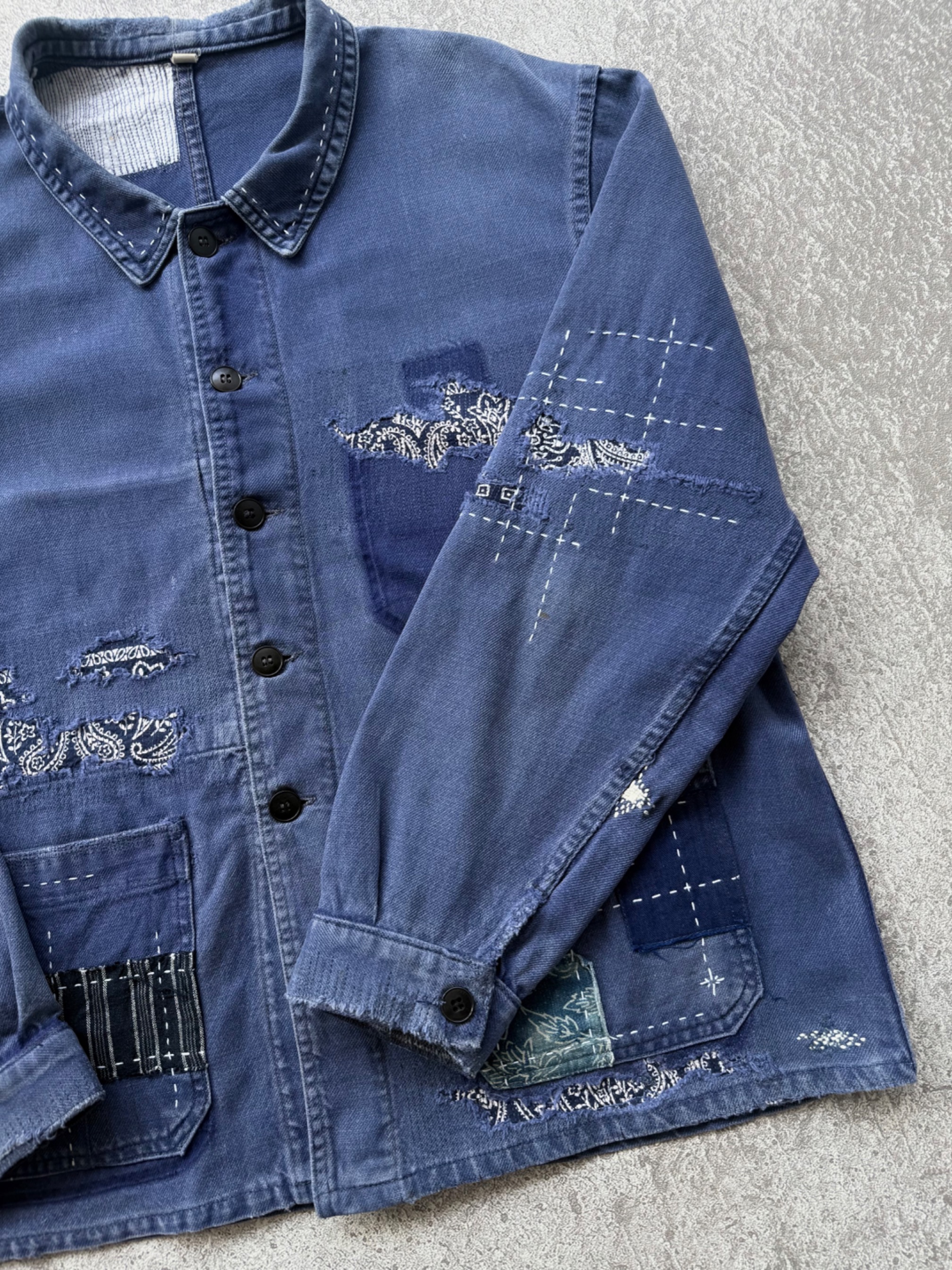 NO.032 REWORKED 1950-1960'S FRENCH WORK JACKET