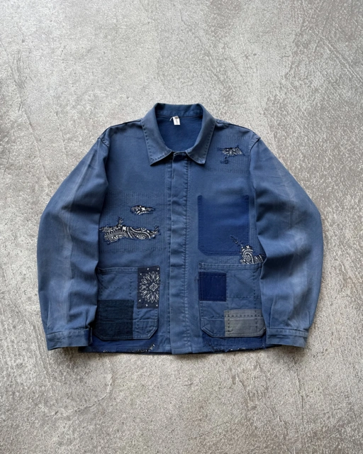 Reworked Vintage 1960s French Work Jacket