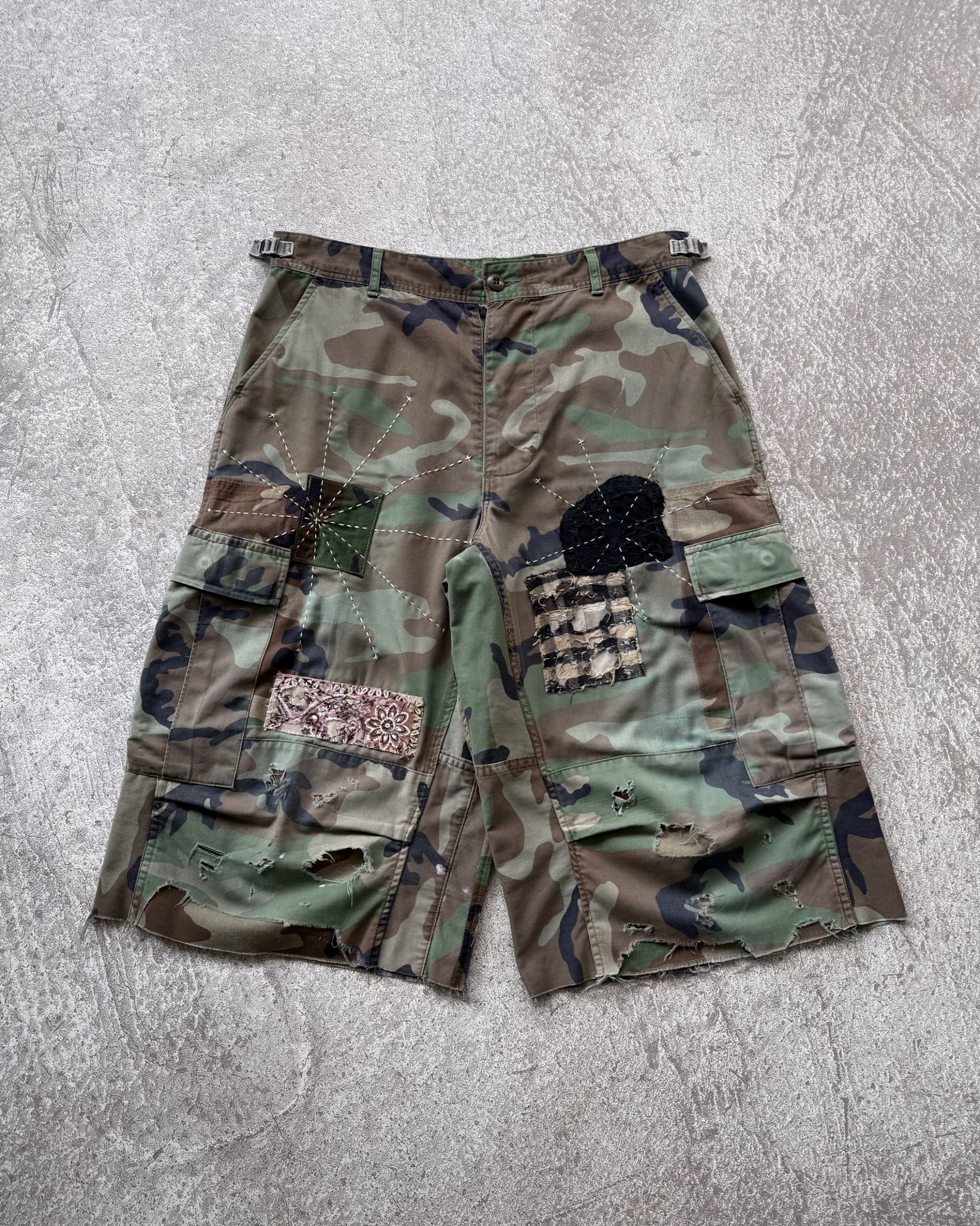 NO.026 REWORKED US ARMY CAMO SHORTS