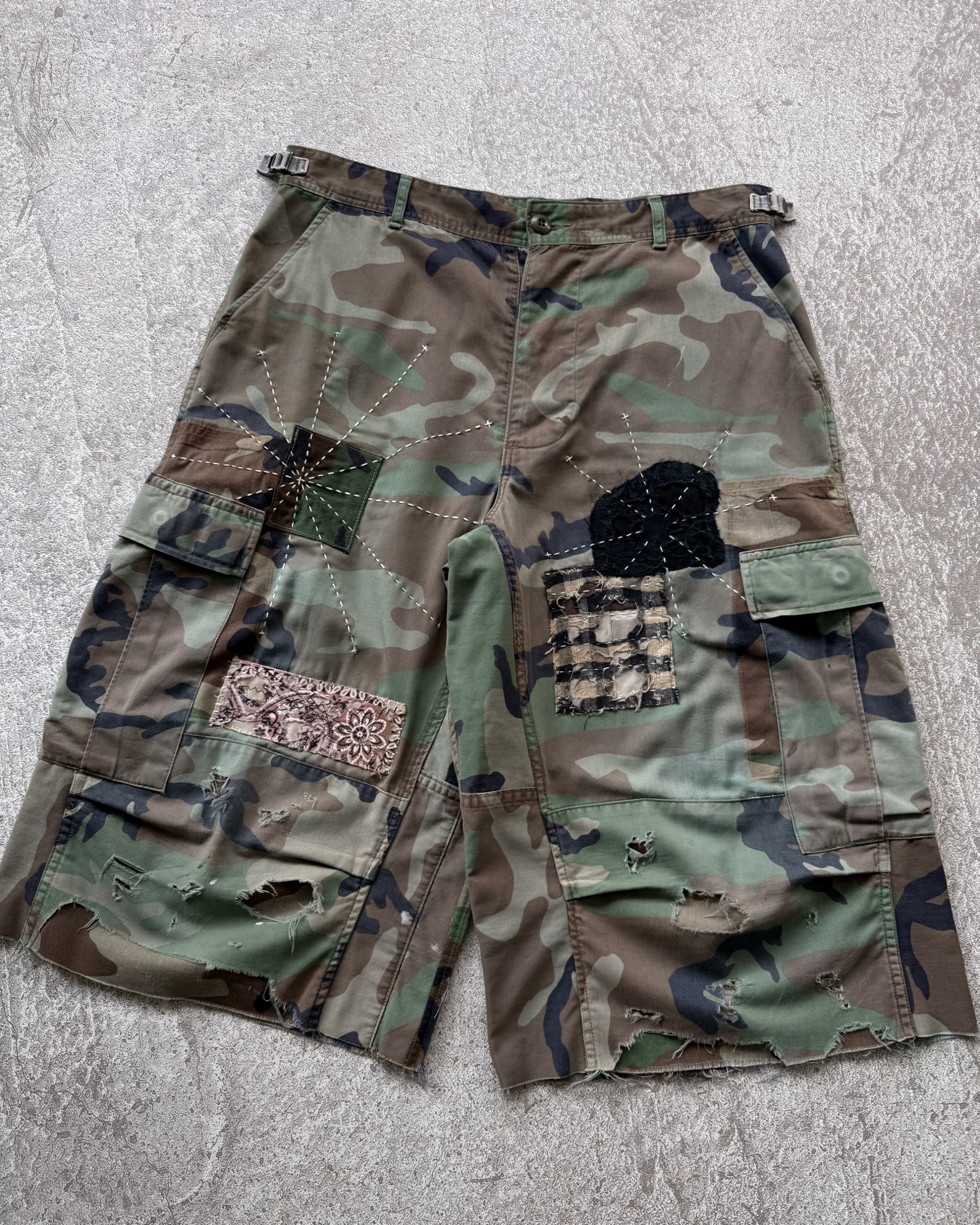 NO.026 REWORKED US ARMY CAMO SHORTS