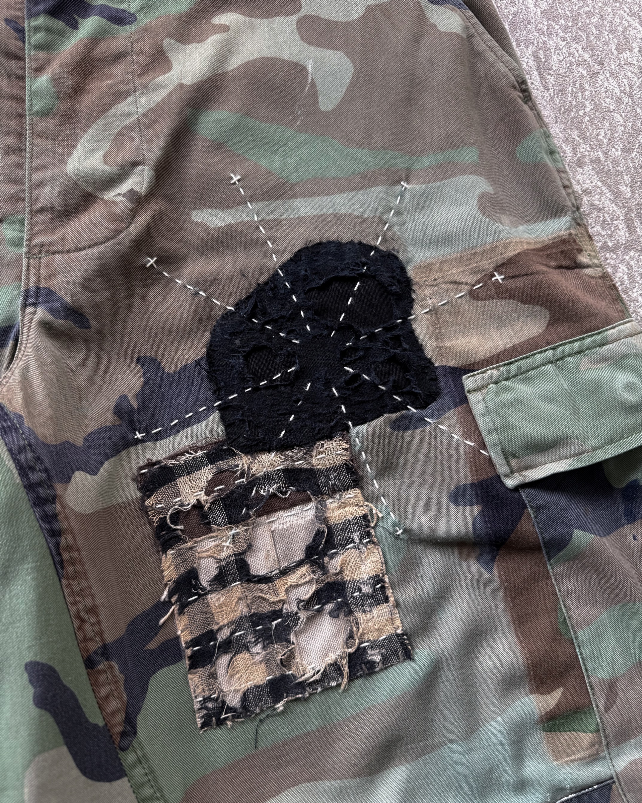 NO.026 REWORKED US ARMY CAMO SHORTS