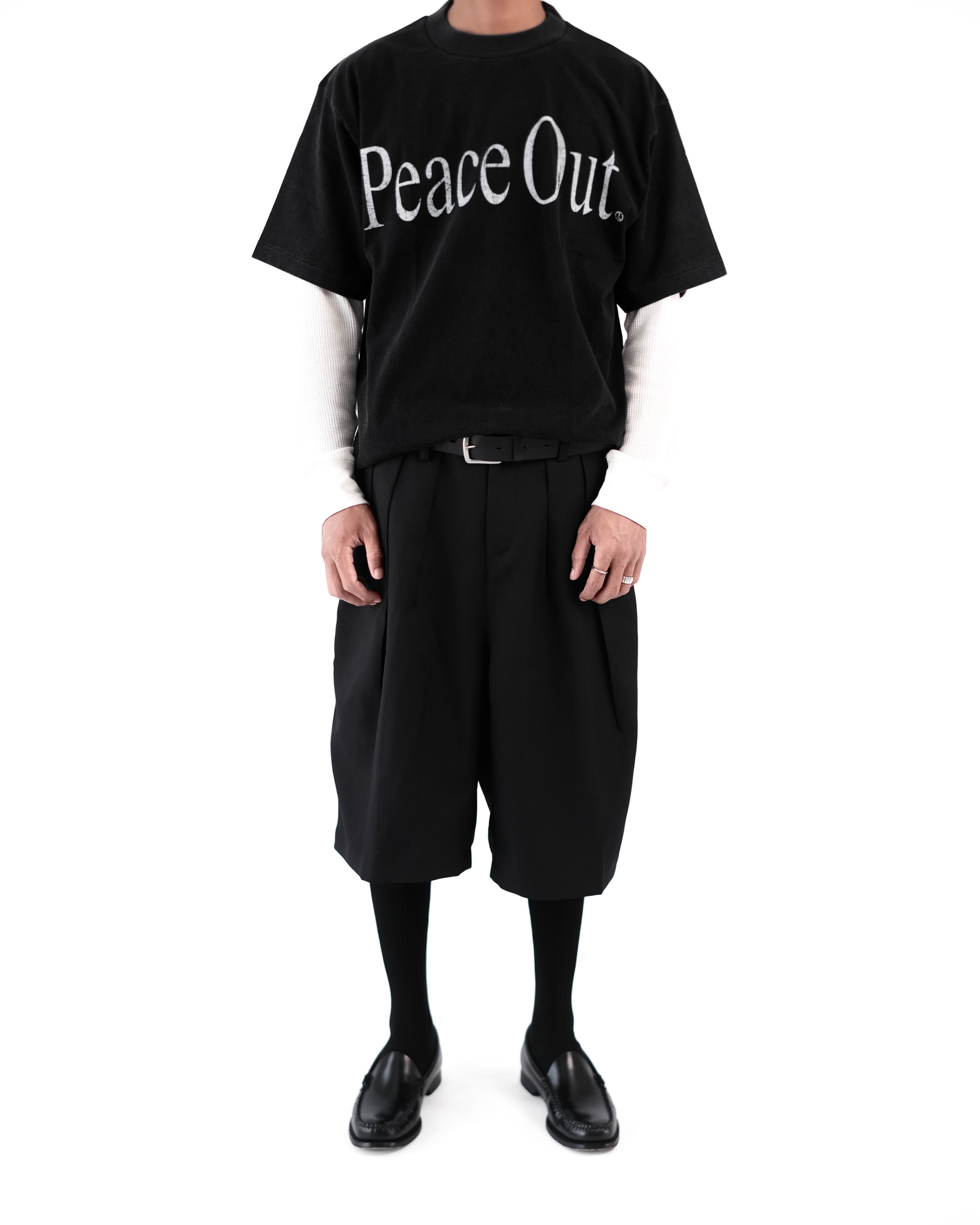 PEACE OUT T-SHIRT FADED BLACK