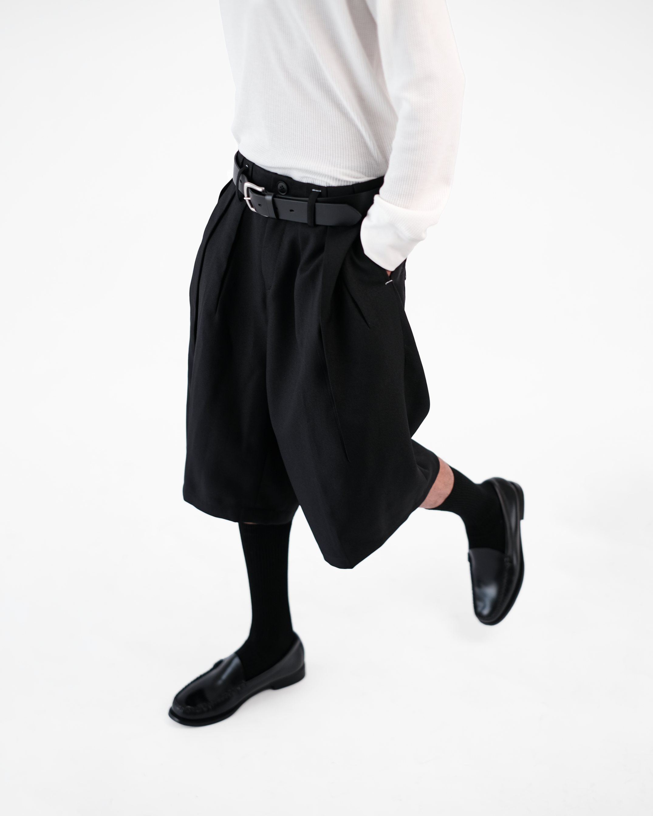 Tailored Multi Pleated Wide Shorts
