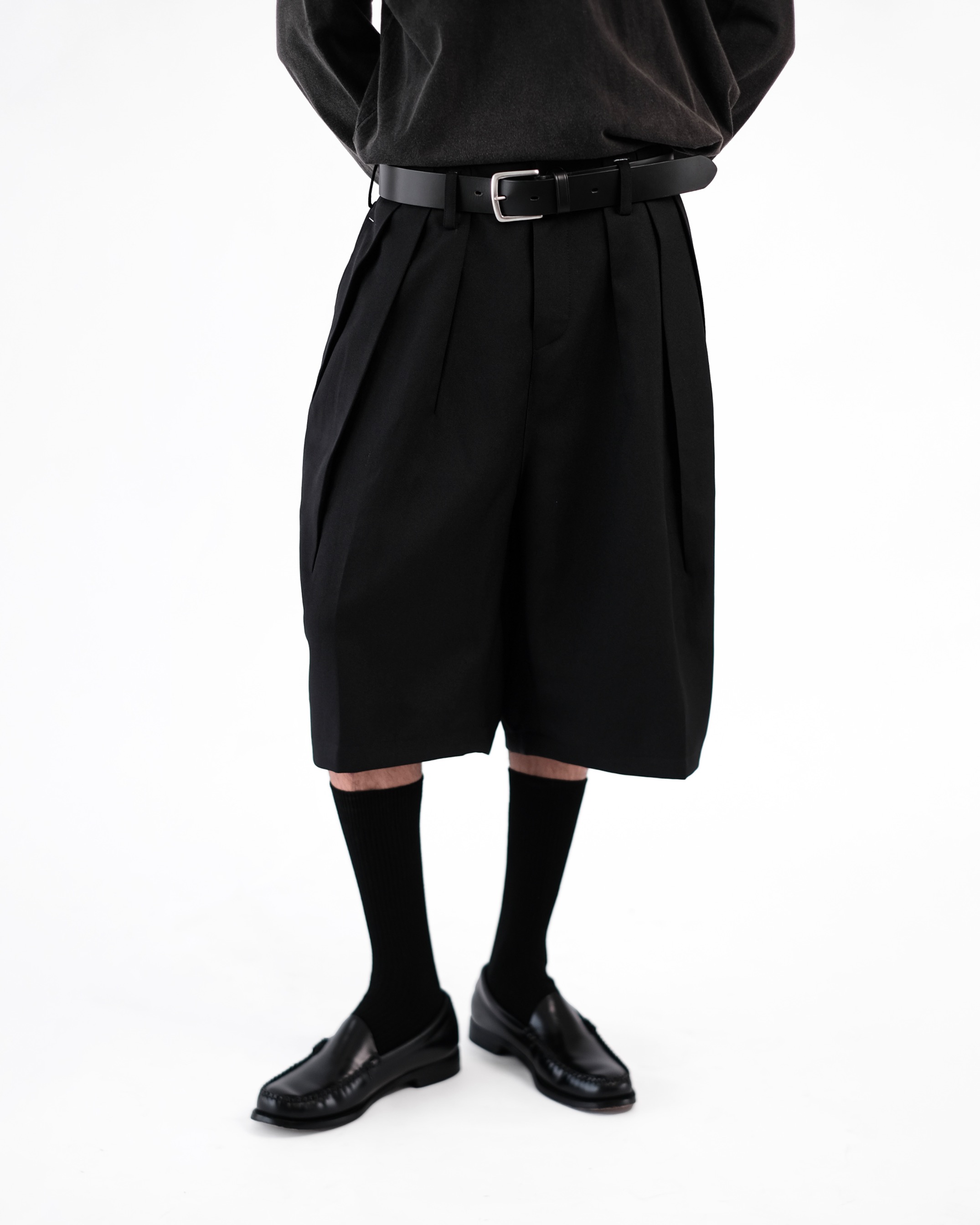 Tailored Multi Pleated Wide Shorts