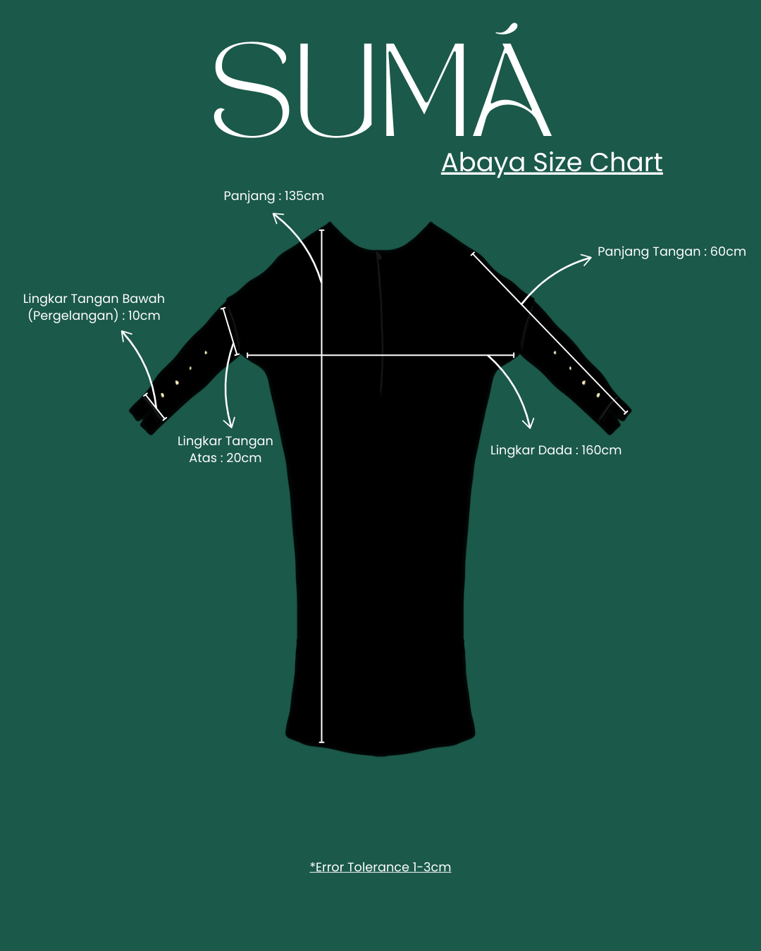 SUMÁ Abaya Anti UV - Midnight Sky