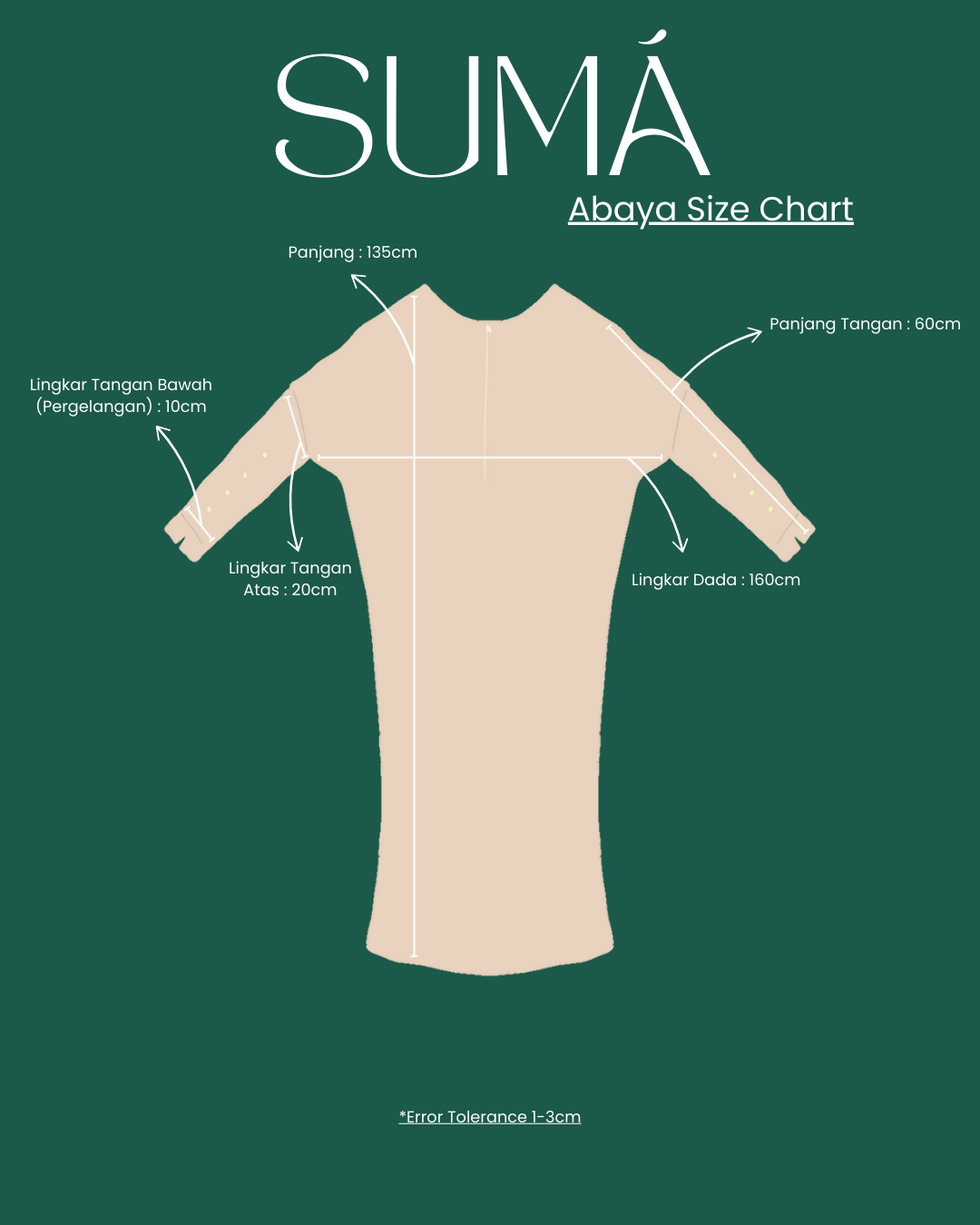 SUMÁ Abaya Anti UV - Desert Sand