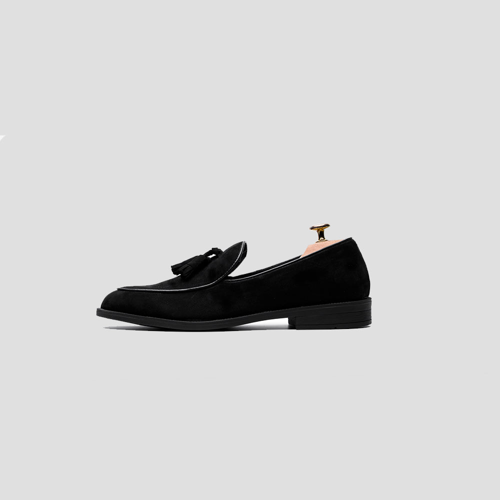 Customized Loafers Belgian Slippers L.I.F.E Black