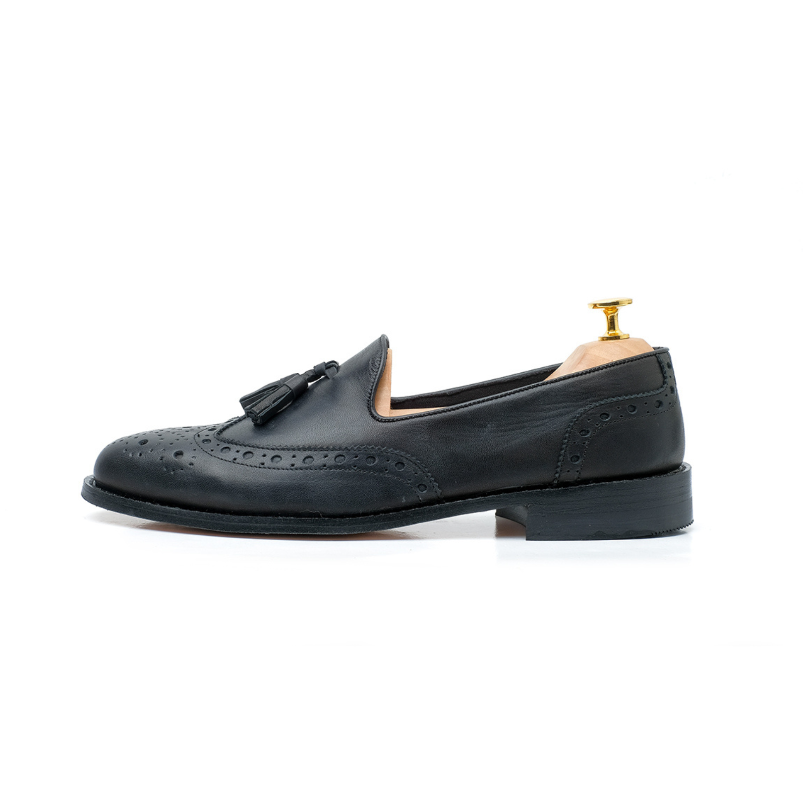 Loafers Wingtip Black Leather