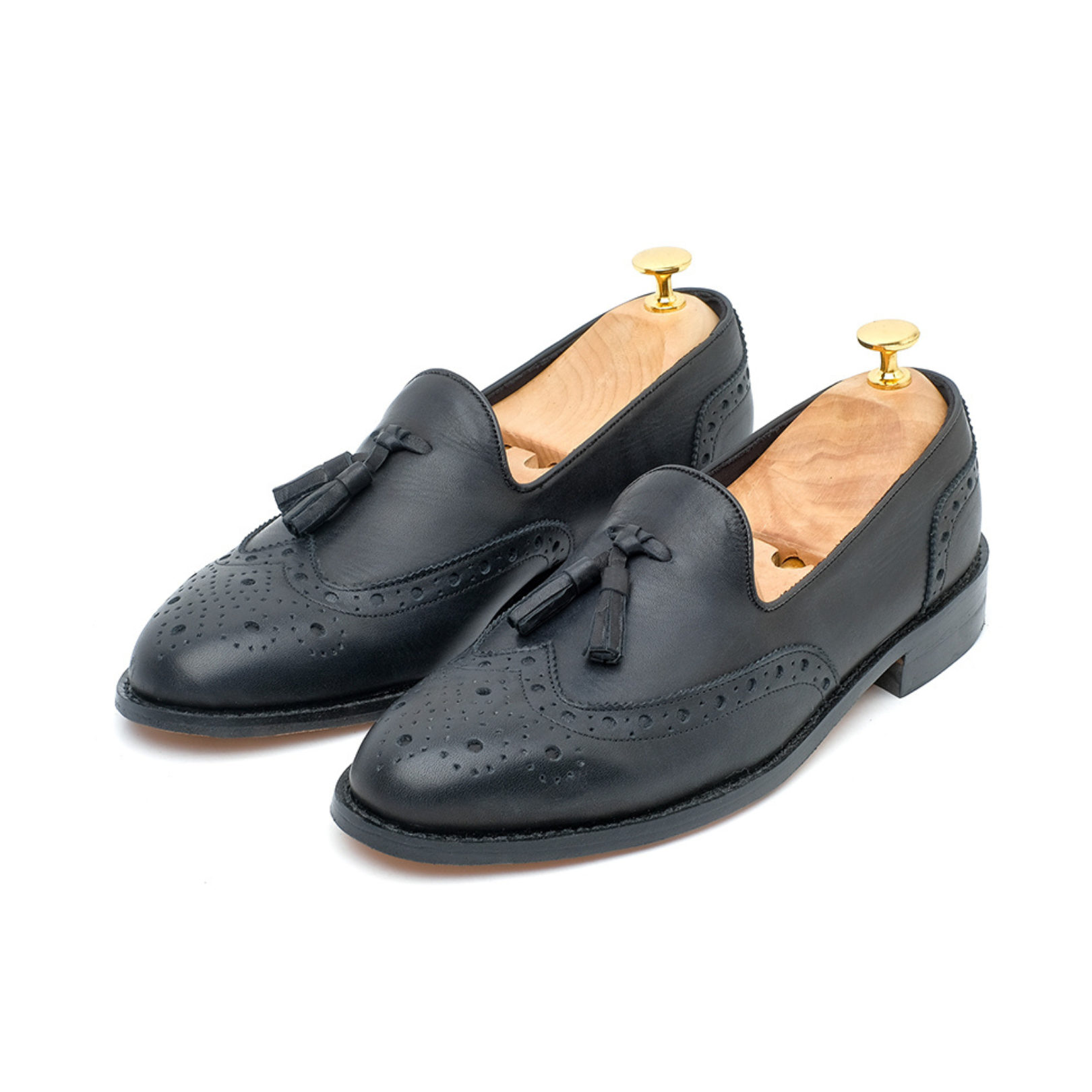 Loafers Wingtip Black Leather