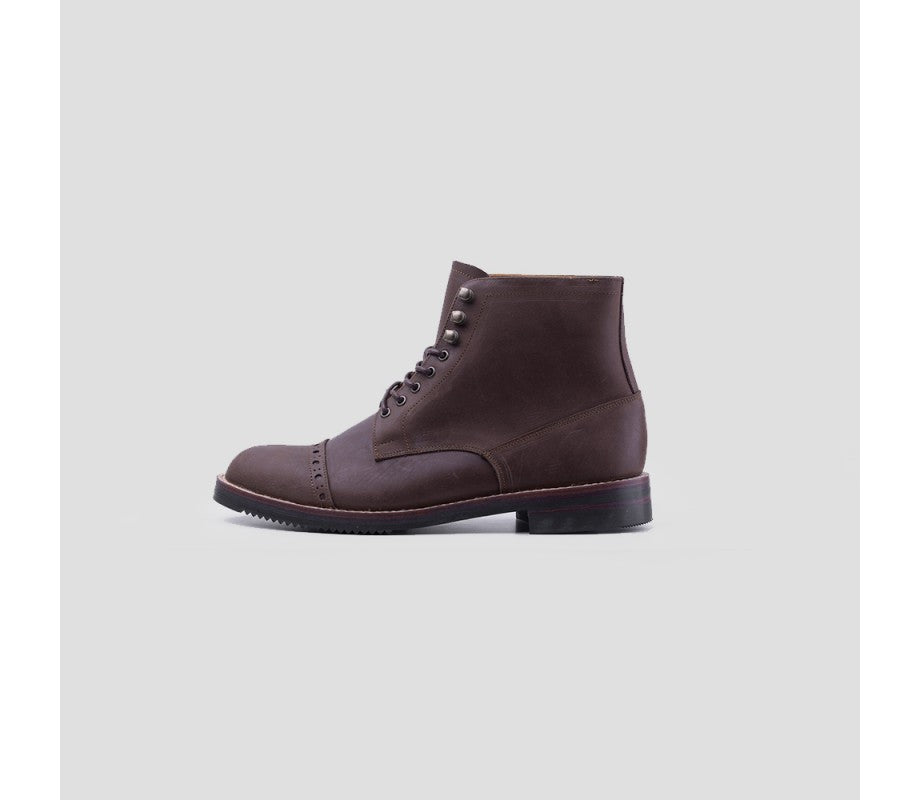 Customized Boots Captoe Brogues Espresso CH