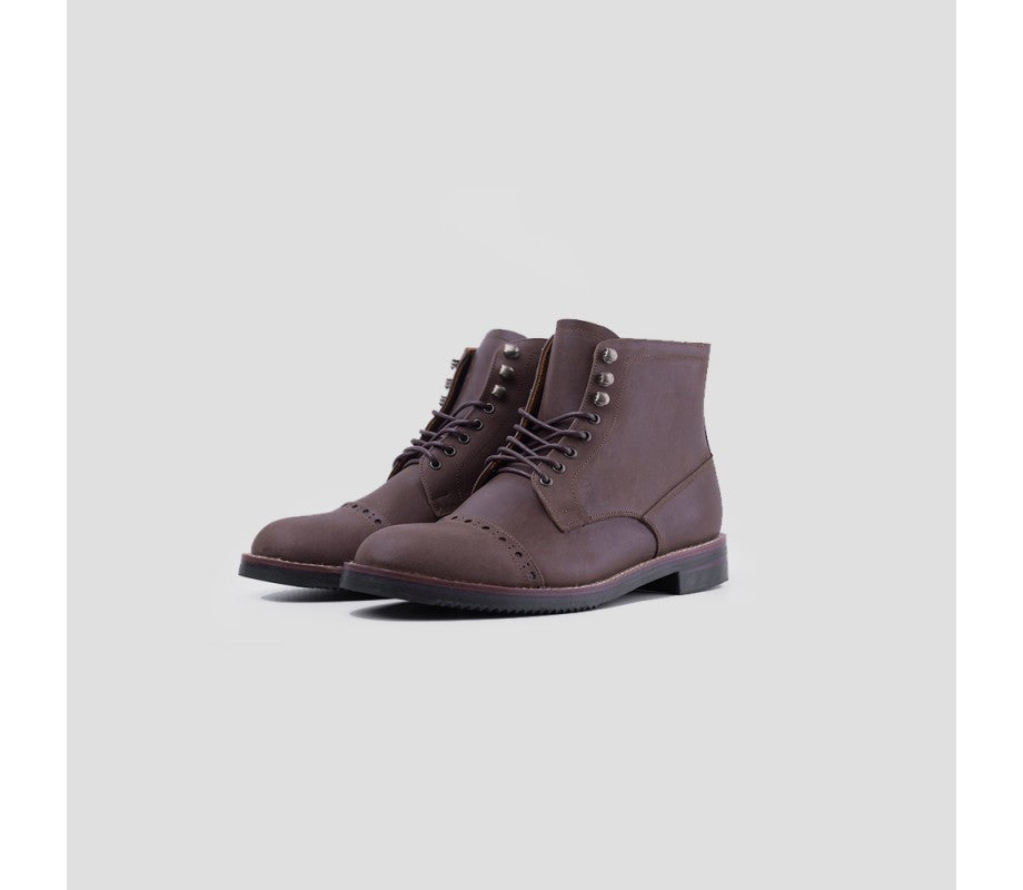 Customized Boots Captoe Brogues Espresso CH