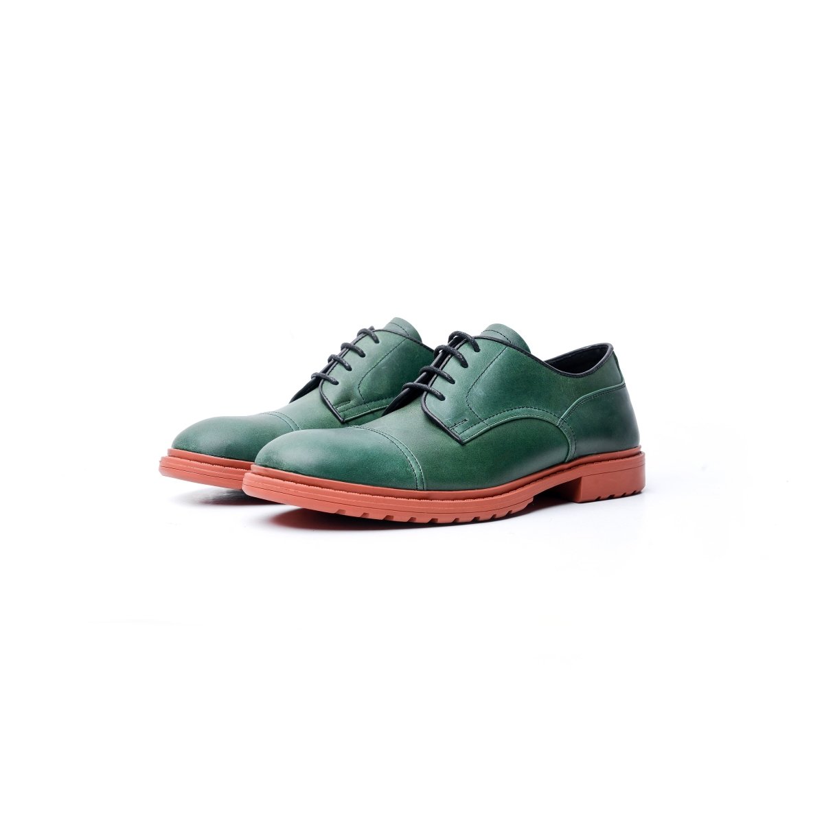 Derby Captoe Bottle Green Red-Brick Decade Special Edition