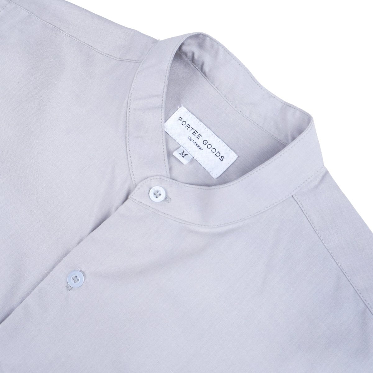 Grandad Collar Shirt Grey