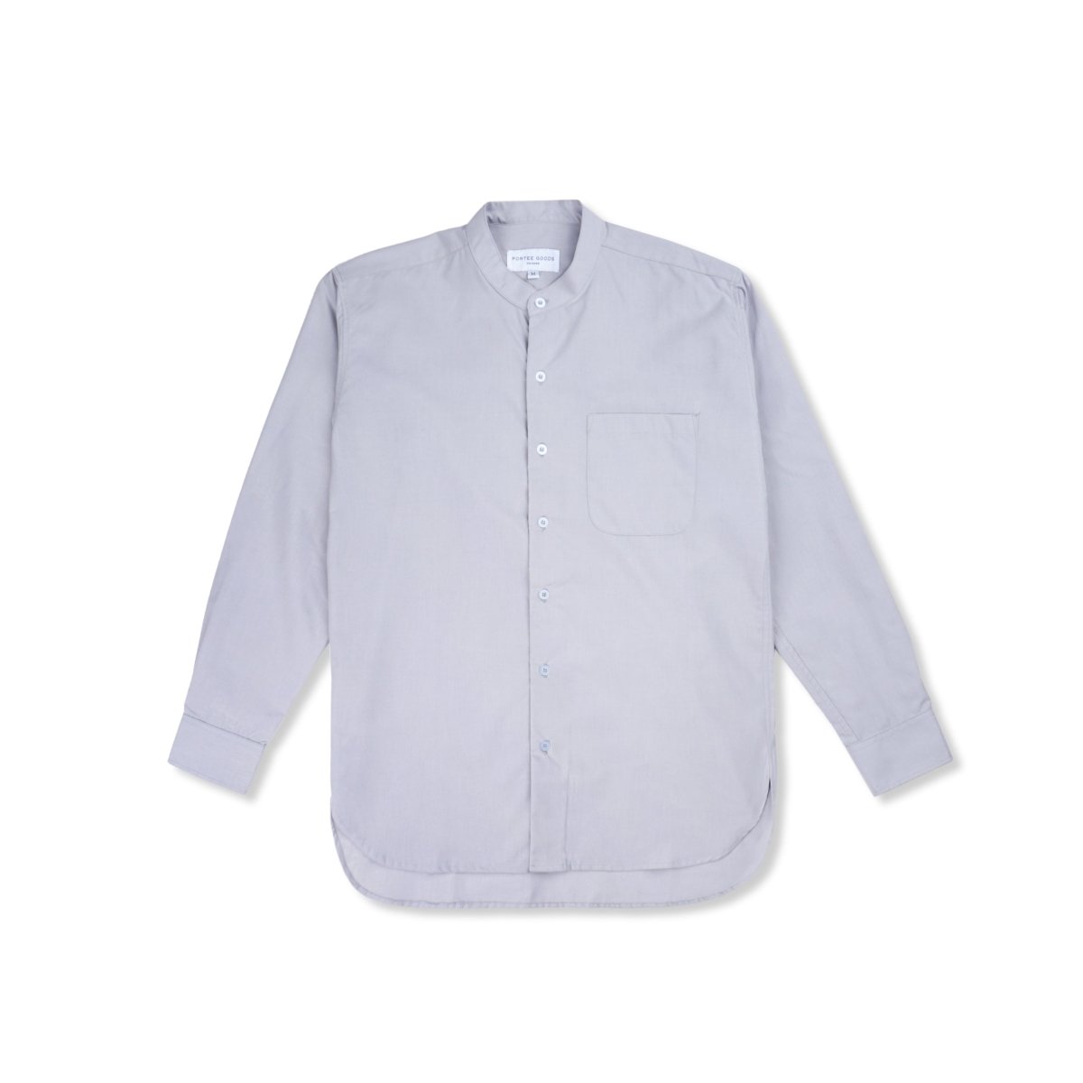 Grandad Collar Shirt Grey