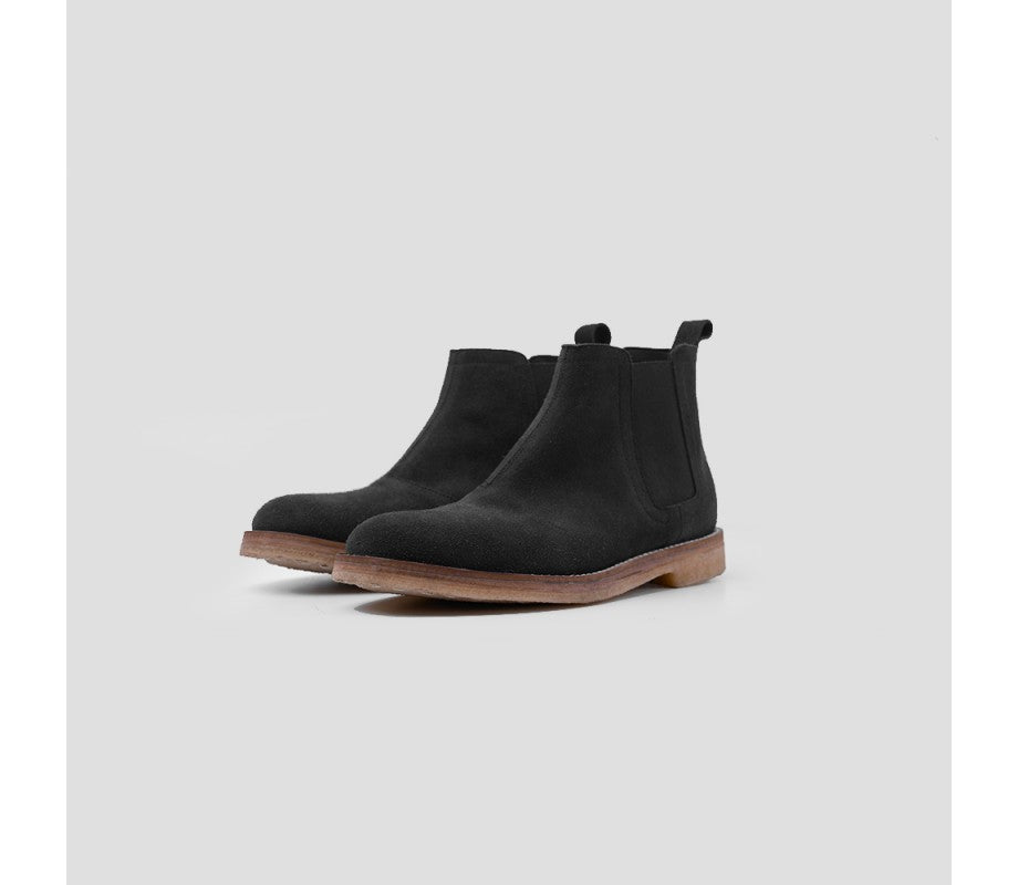 Customized Chelsea Boots Black Suede