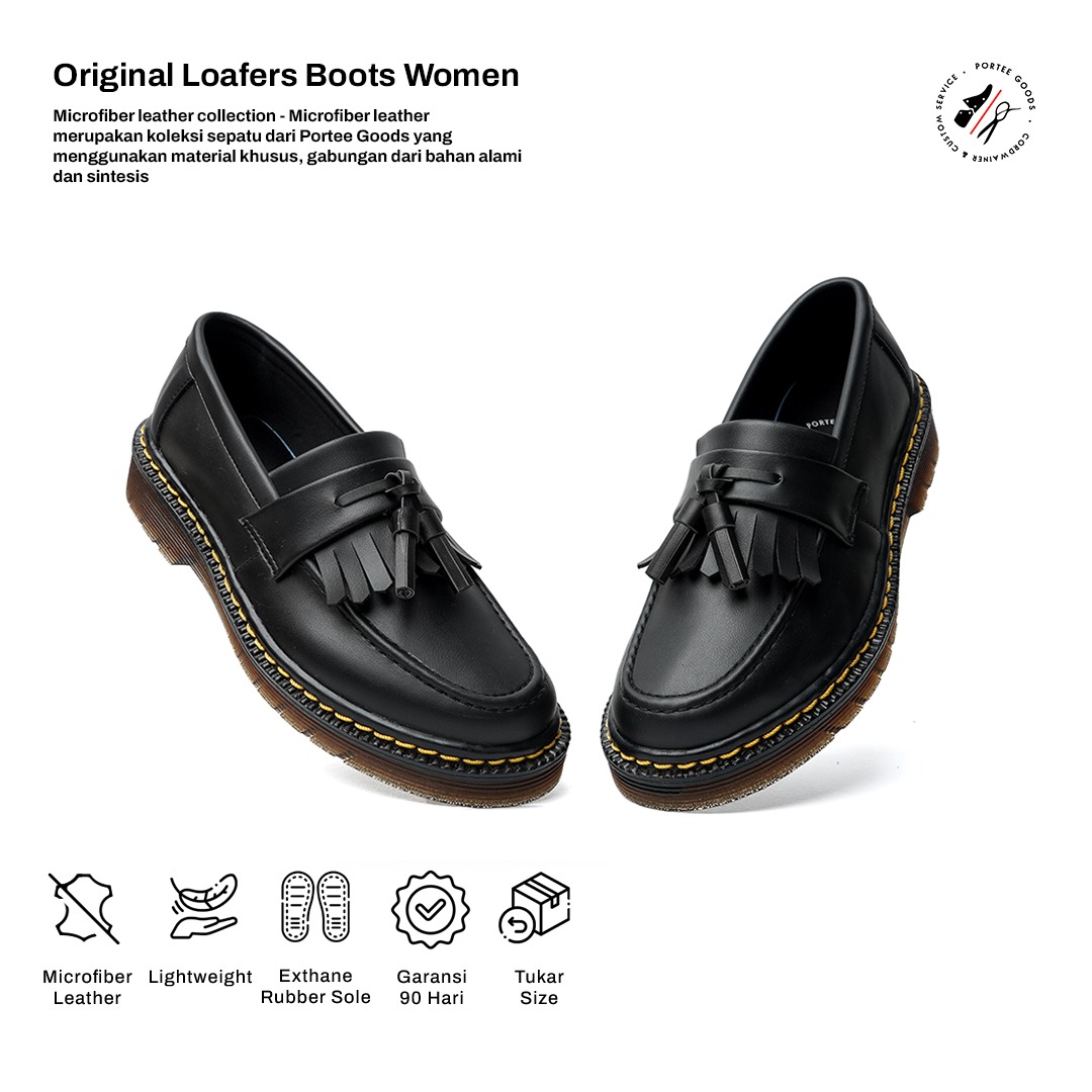 Original Loafers Boots Women Black
