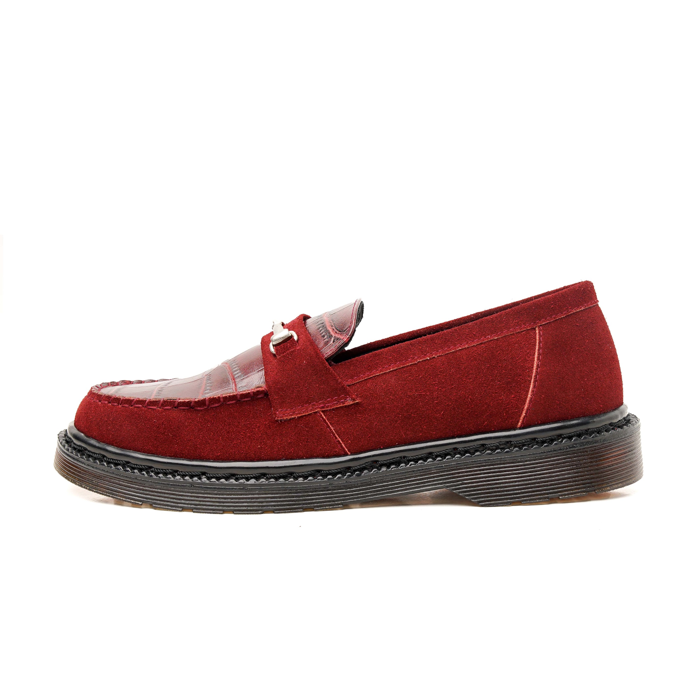 Original Croco Suede Maroon
