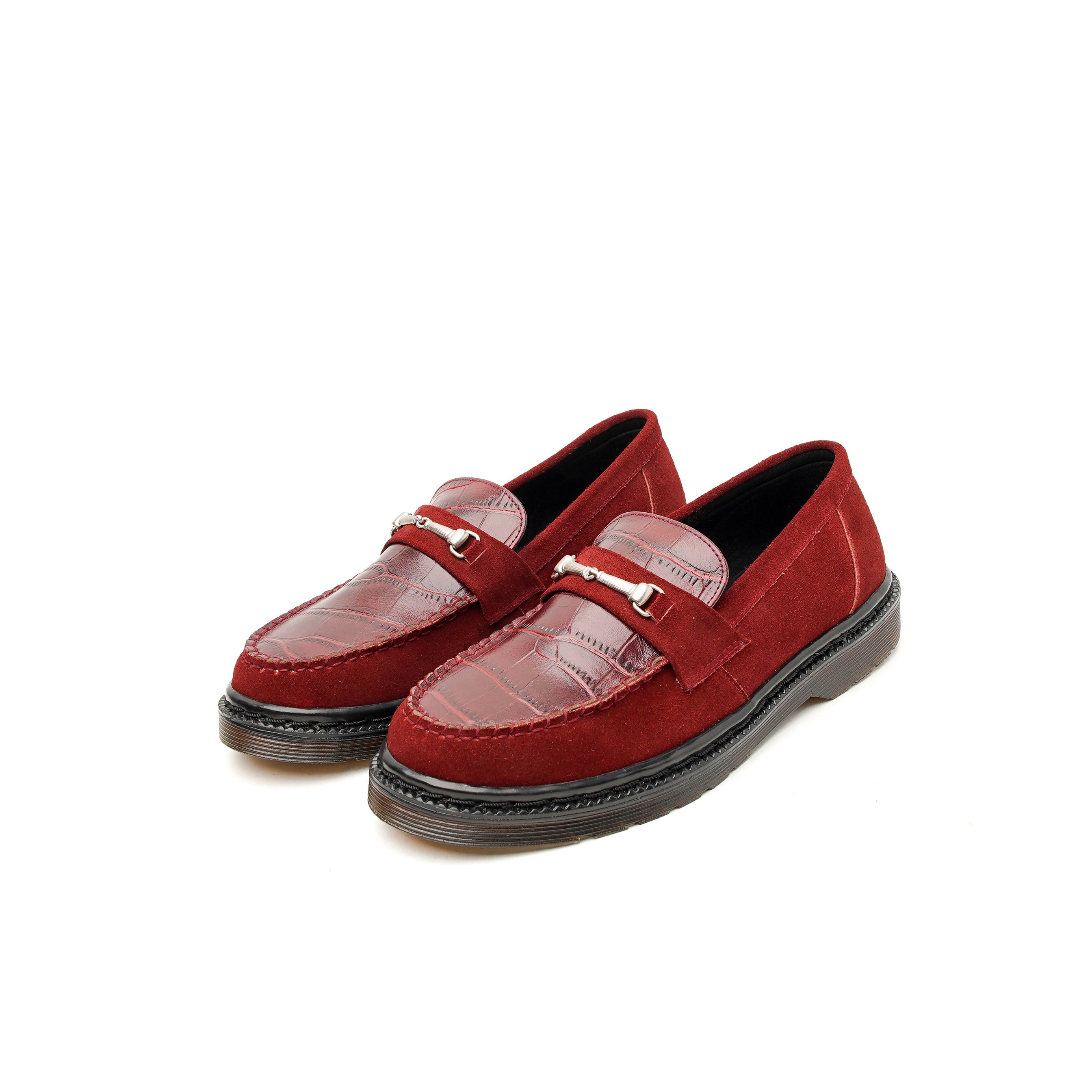 Original Croco Suede Maroon