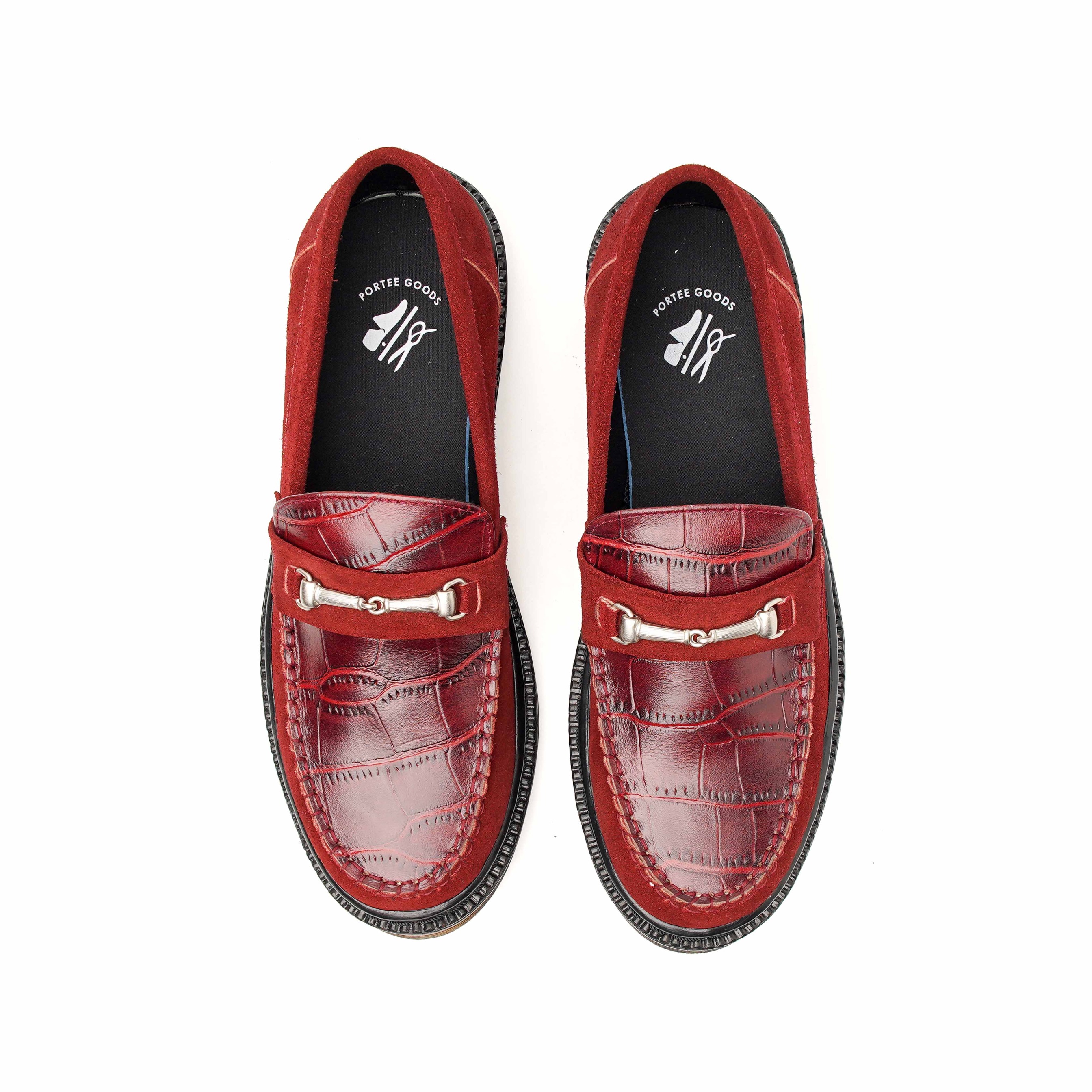 Original Croco Suede Maroon