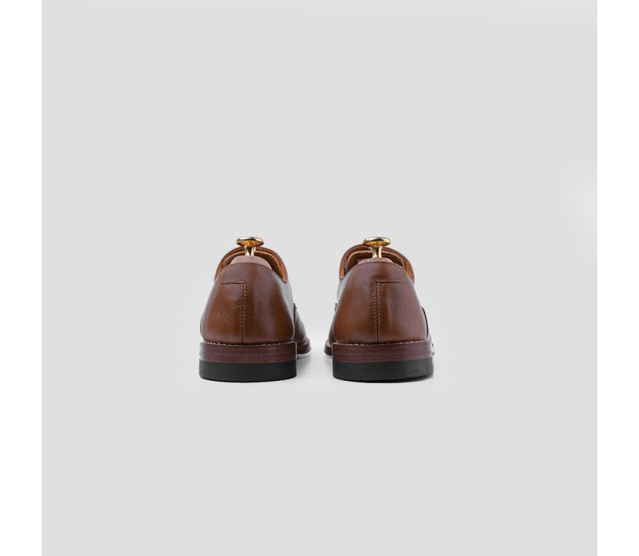 Customized Oxford Captoe Brogues Calf Tan